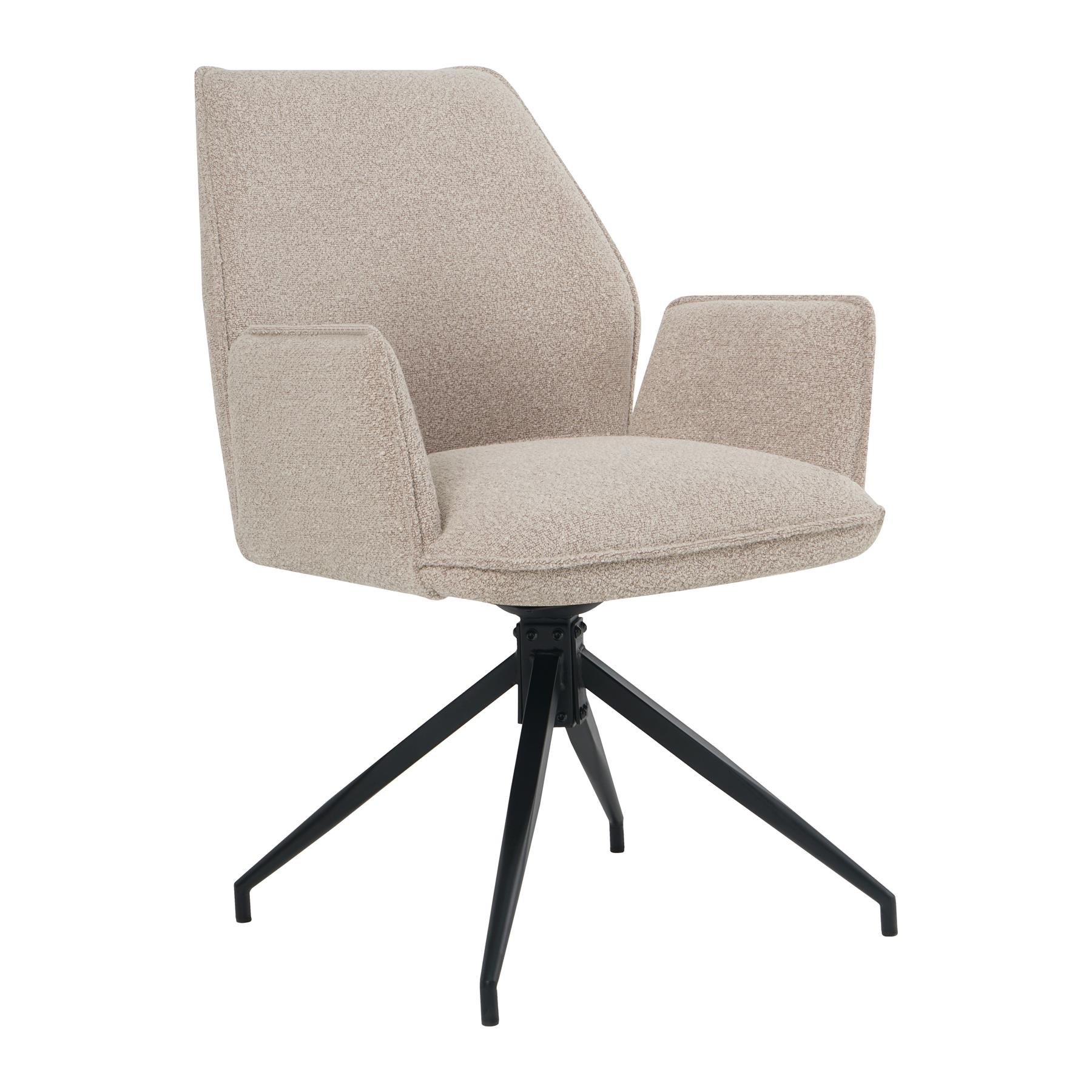 by fonQ Reign Eetkamerstoel - Bouclé - Taupe