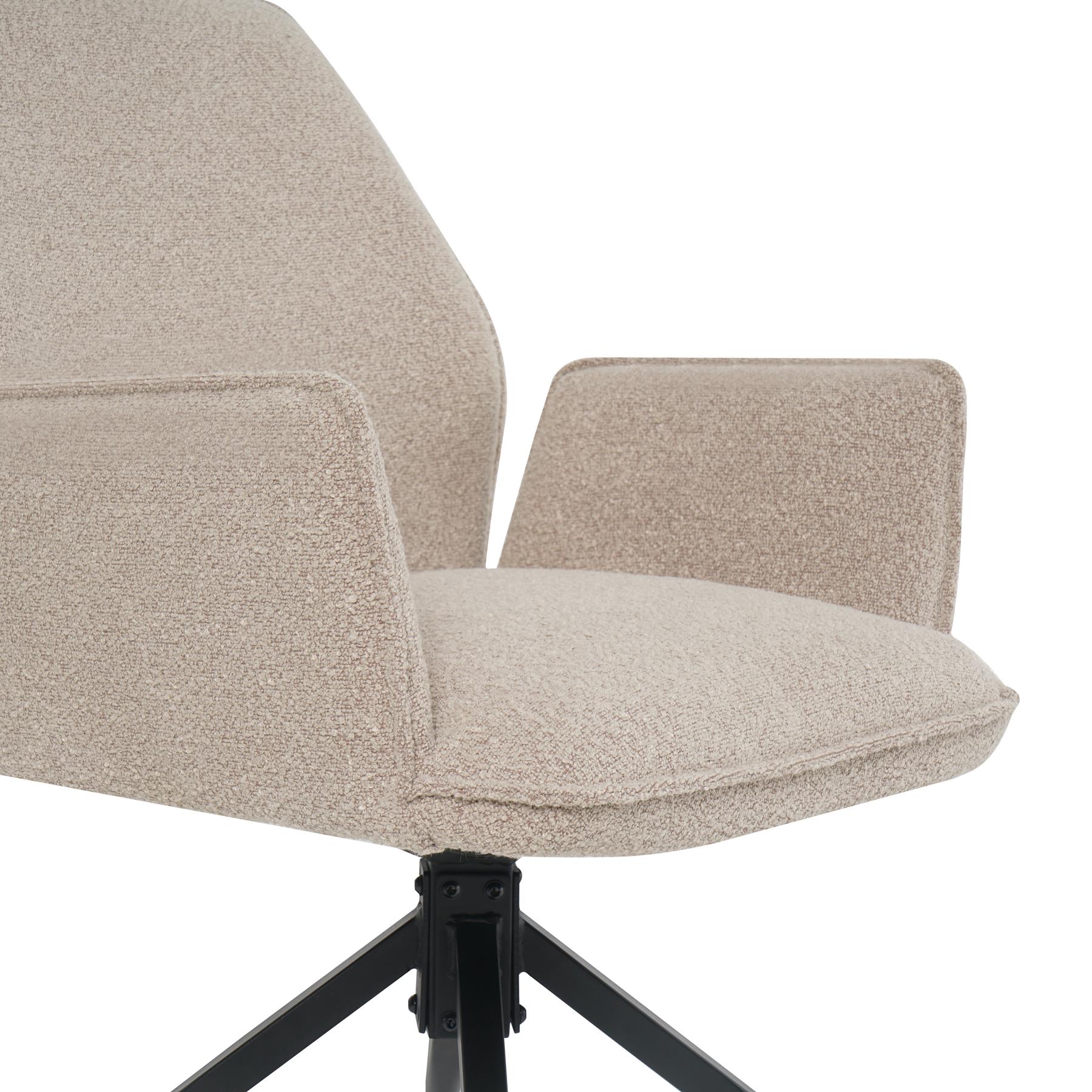 by fonQ Reign Eetkamerstoel - Bouclé - Taupe