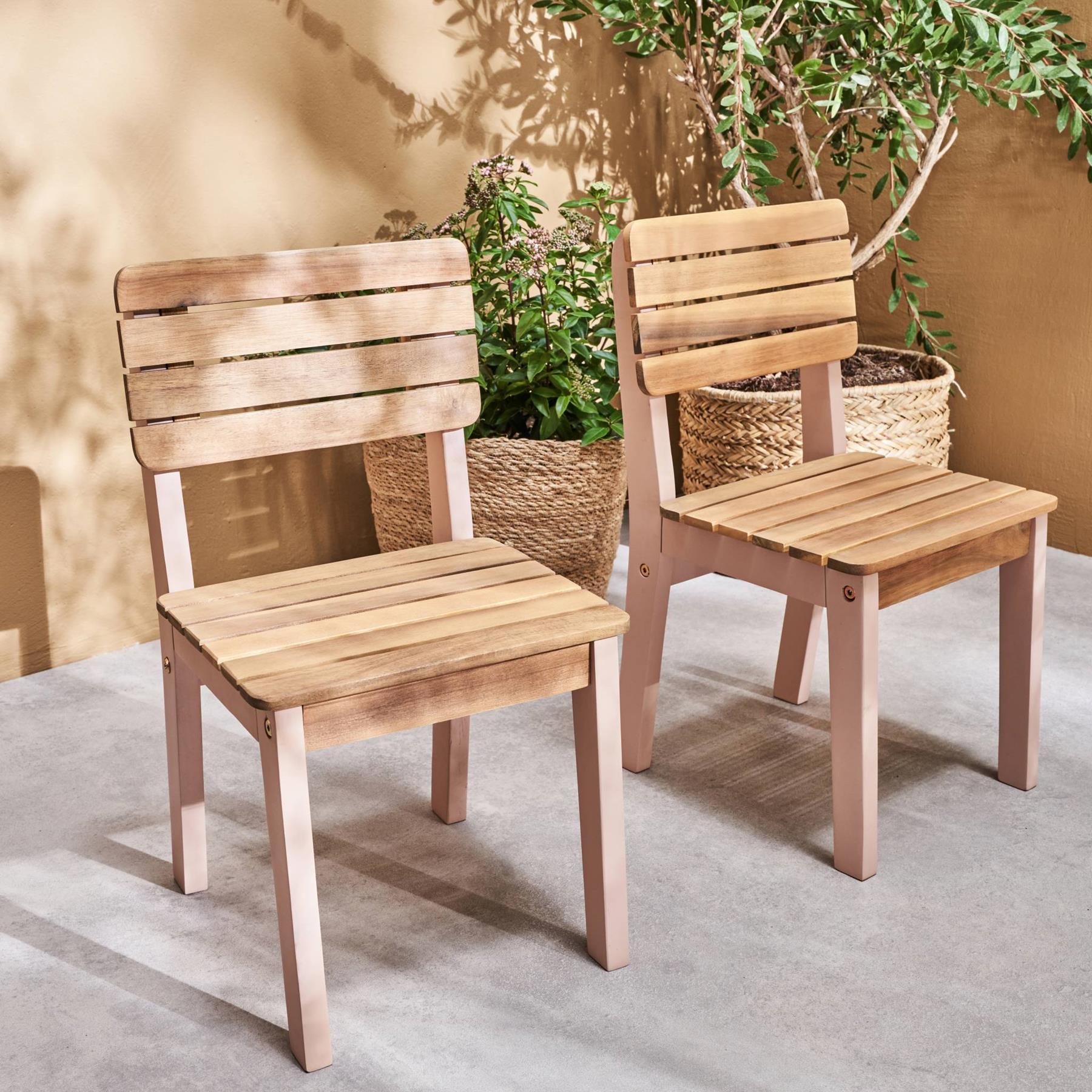 sweeek - Houten kinderstoel, binnen|buiten (set van 2)
