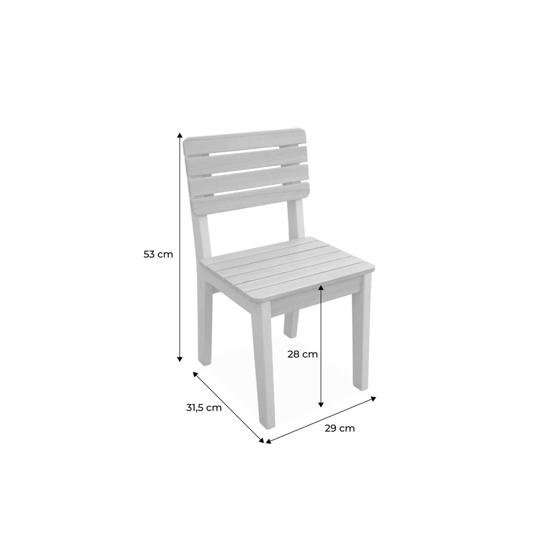 sweeek - Houten kinderstoel, binnen|buiten (set van 2)