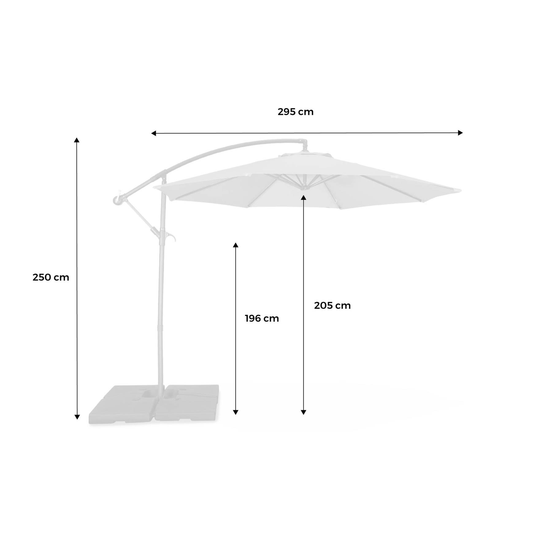 sweeek - Zweefparasol, rond, Ø300cm