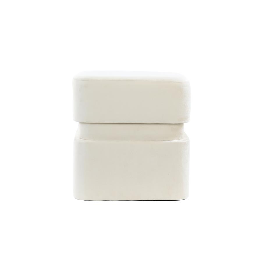 Light & Living Light&living Poef 40x40x42,5 cm PIAZZA velvet beige