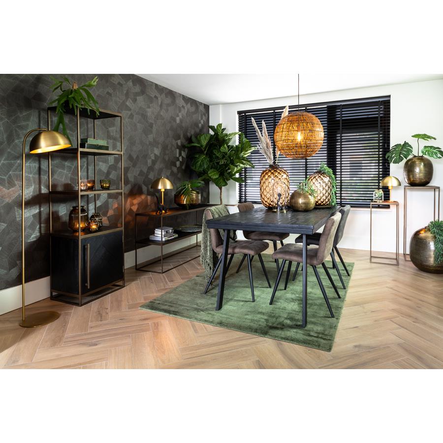 Light&living Side table 150x40x70 cm CHISA hout zwart-ant brons
