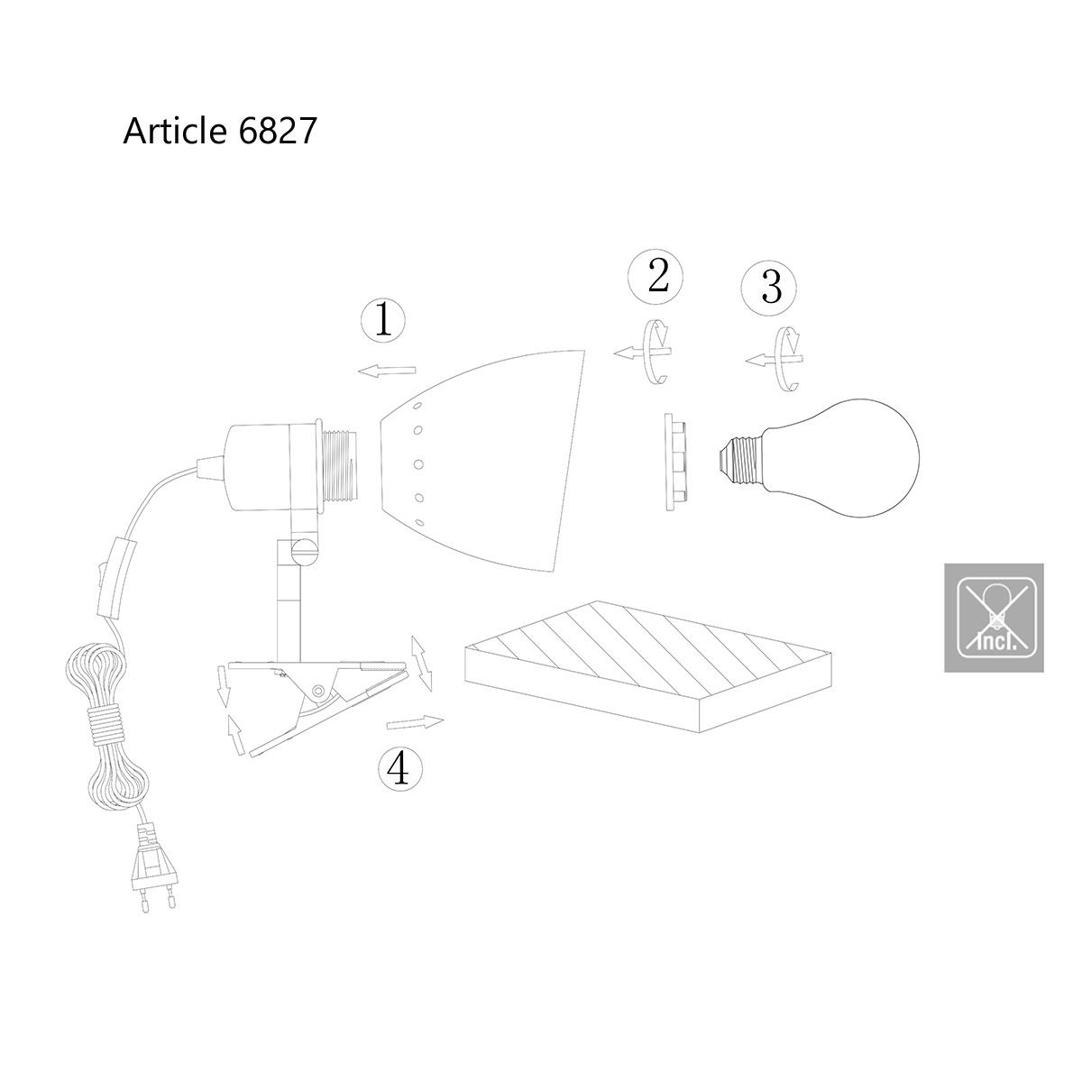 Steinhauer Knijpspot Spring Zwart 6827ZW