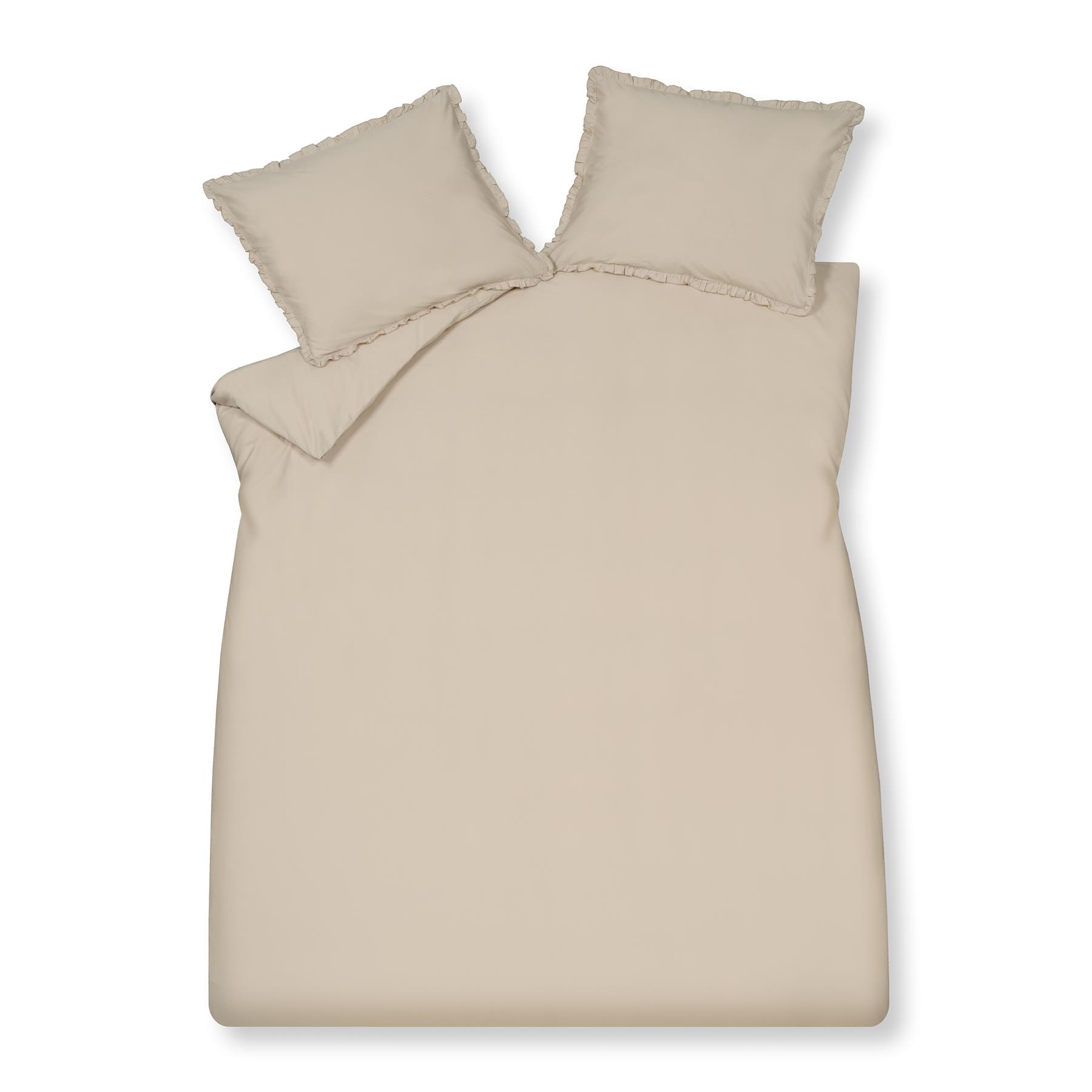 Vandyck Pure Ruffle Dekbedovertrek 140 x 200/220 cm - Beige