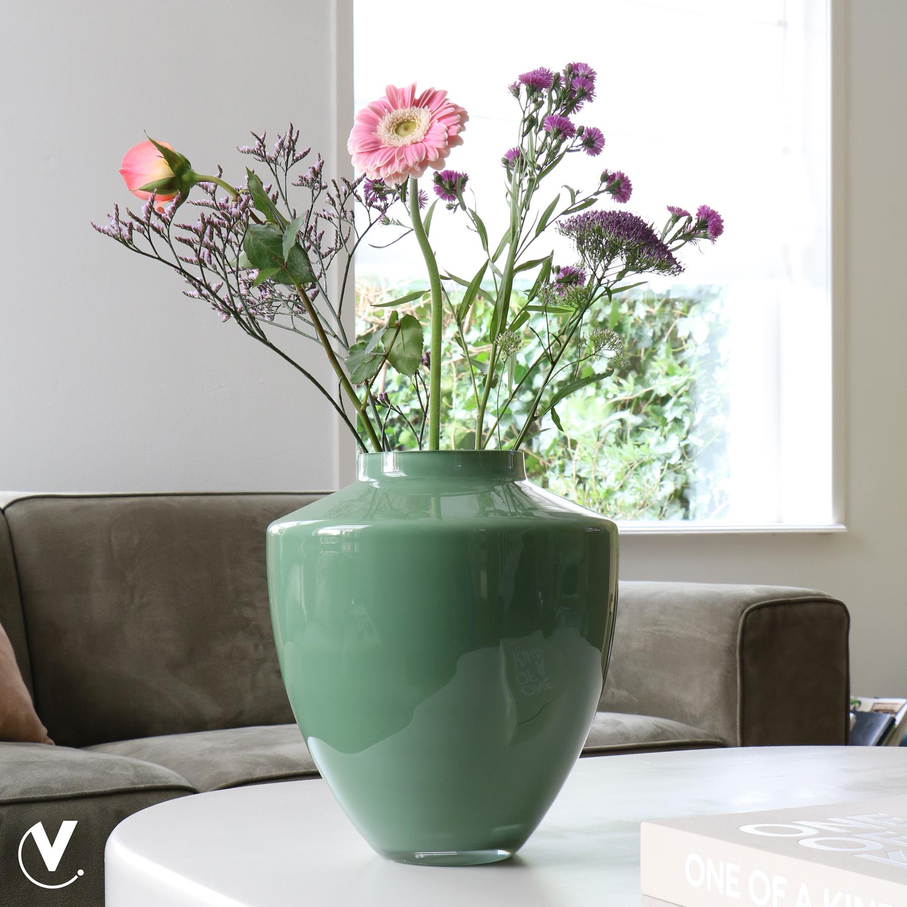 Vase The World - Tugela S pastel green Ø24.5 x H29 cm