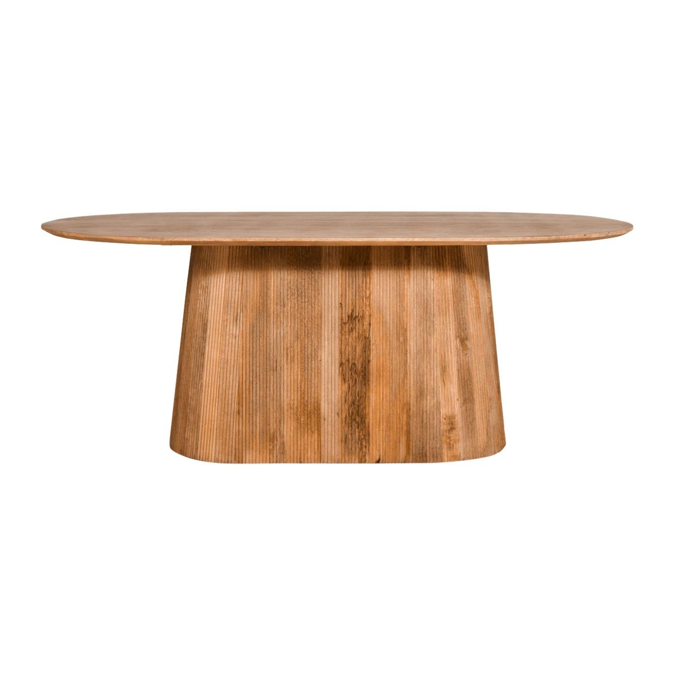 by fonQ Grand Eettafel Lichtbruin Mangohout - 180 x 100 cm