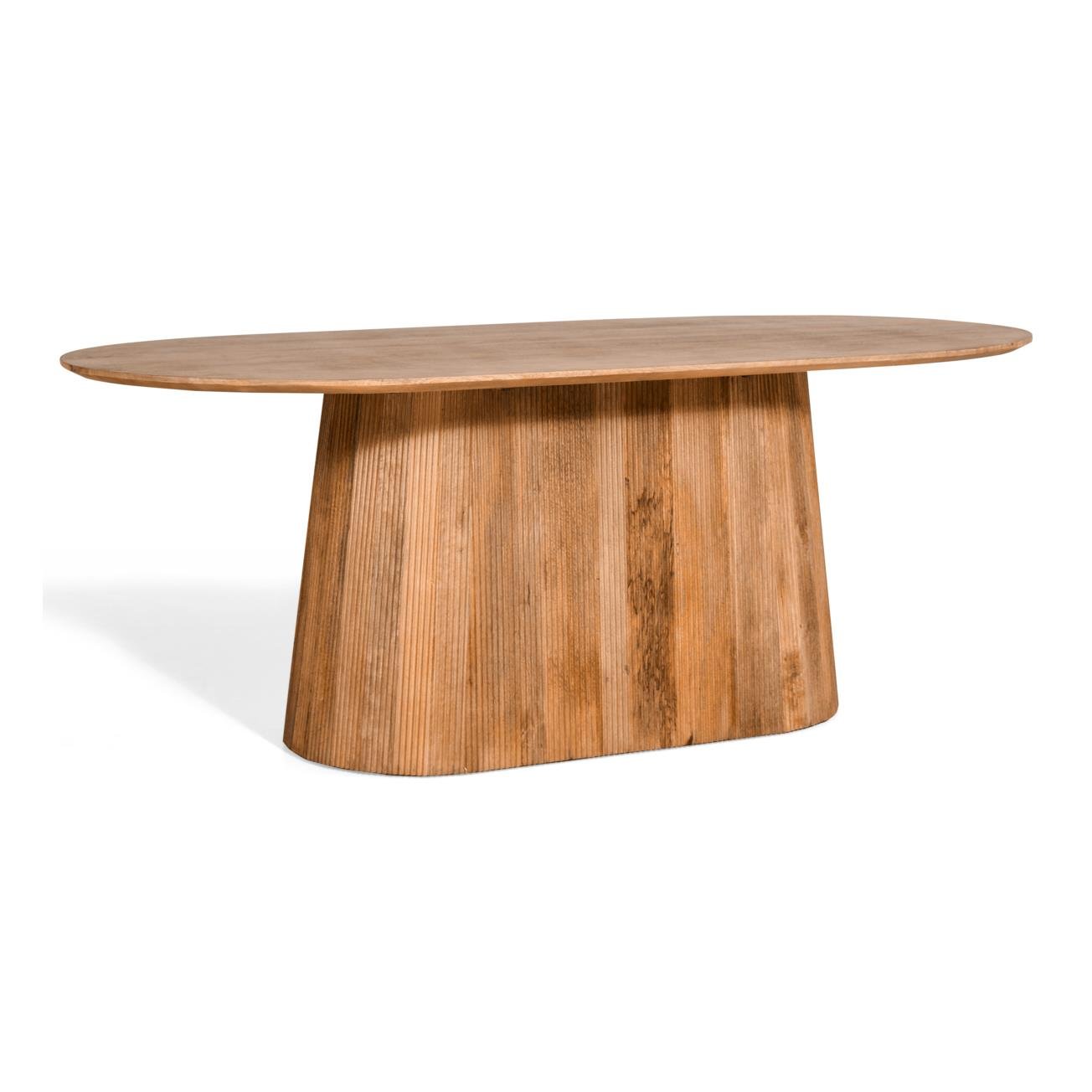 by fonQ Grand Eettafel Lichtbruin Mangohout - 180 x 100 cm