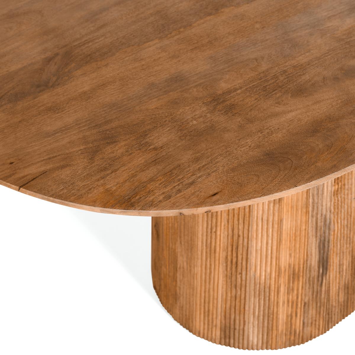by fonQ Grand Eettafel Lichtbruin Mangohout - 180 x 100 cm