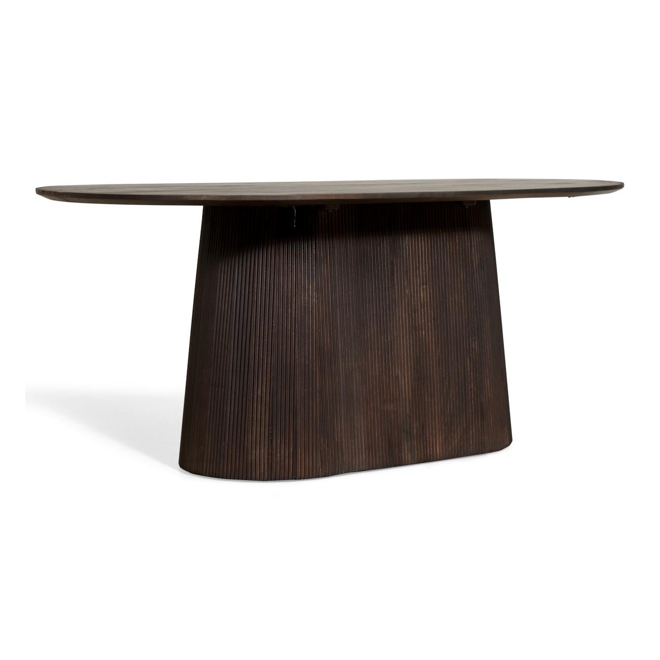 by fonQ Grand Eettafel Donkerbruin Mangohout - 180 x 100 cm