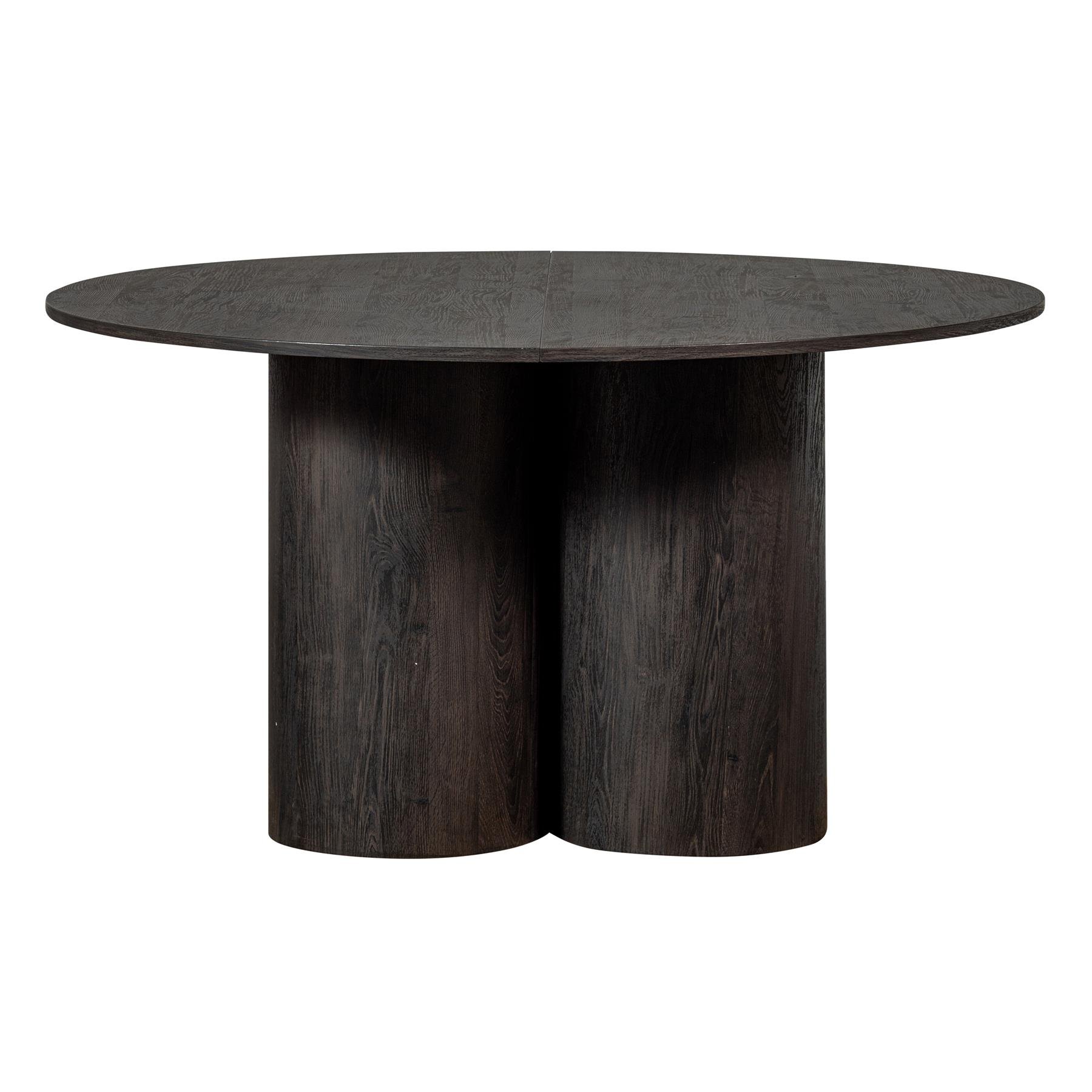 WOOOD Oona Eettafel - MDF - Donkerbruin - 75x140x140
