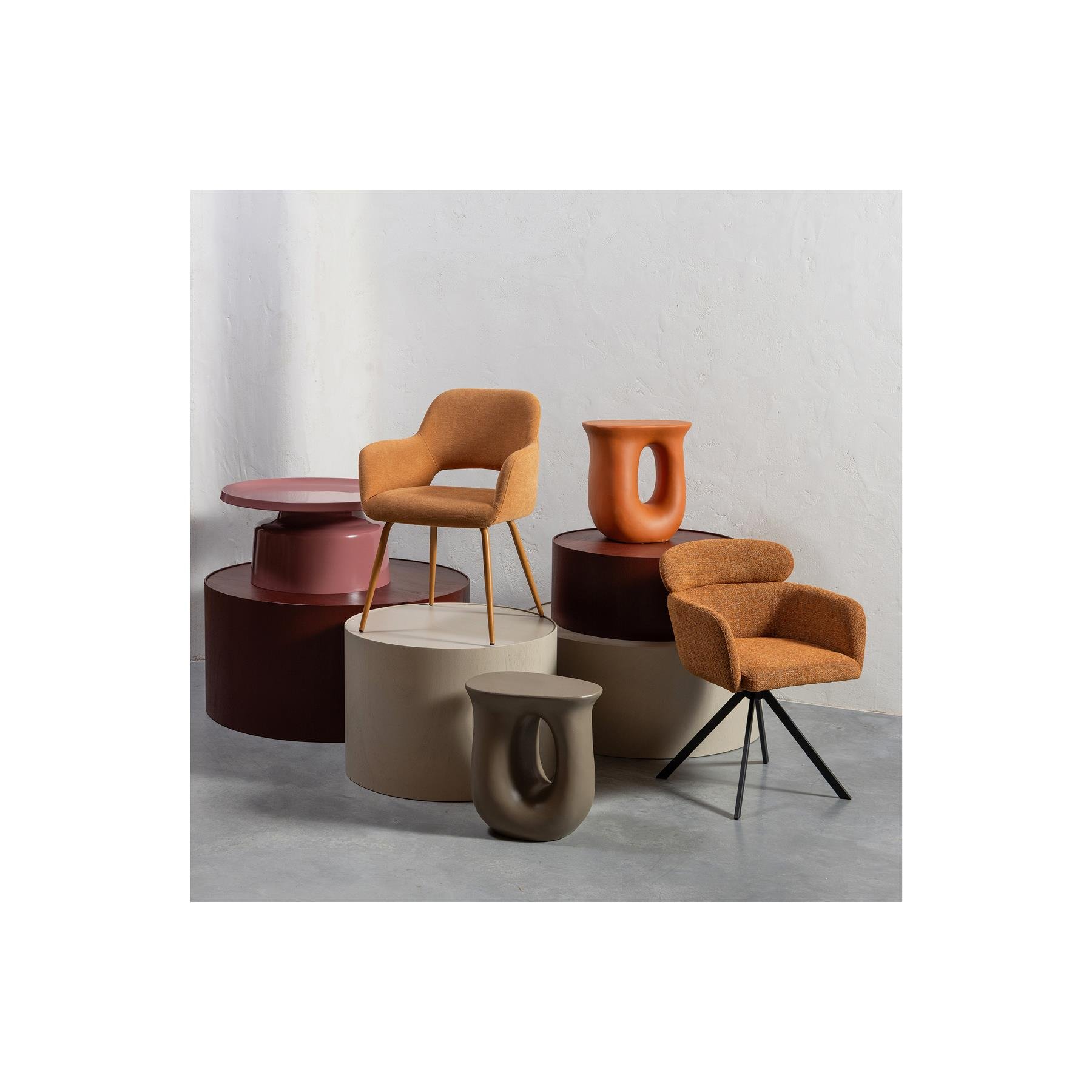 WOOOD Duuk Salontafel - Metaal - Rouge - 35x74x74
