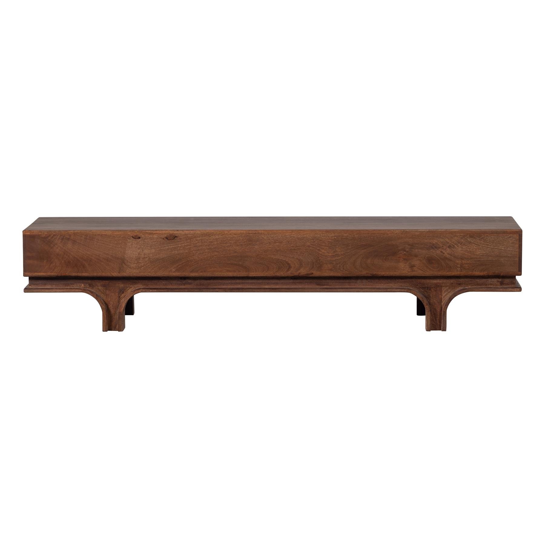 WOOOD Staes Tv-Meubel - Mangohout - Walnoot - 37x180x45