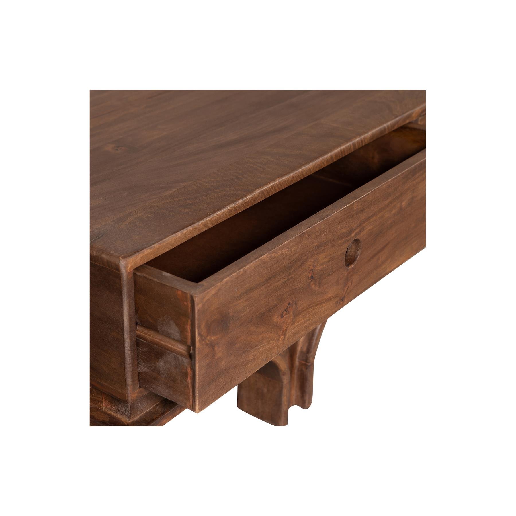 WOOOD Staes Tv-Meubel - Mangohout - Walnoot - 37x180x45