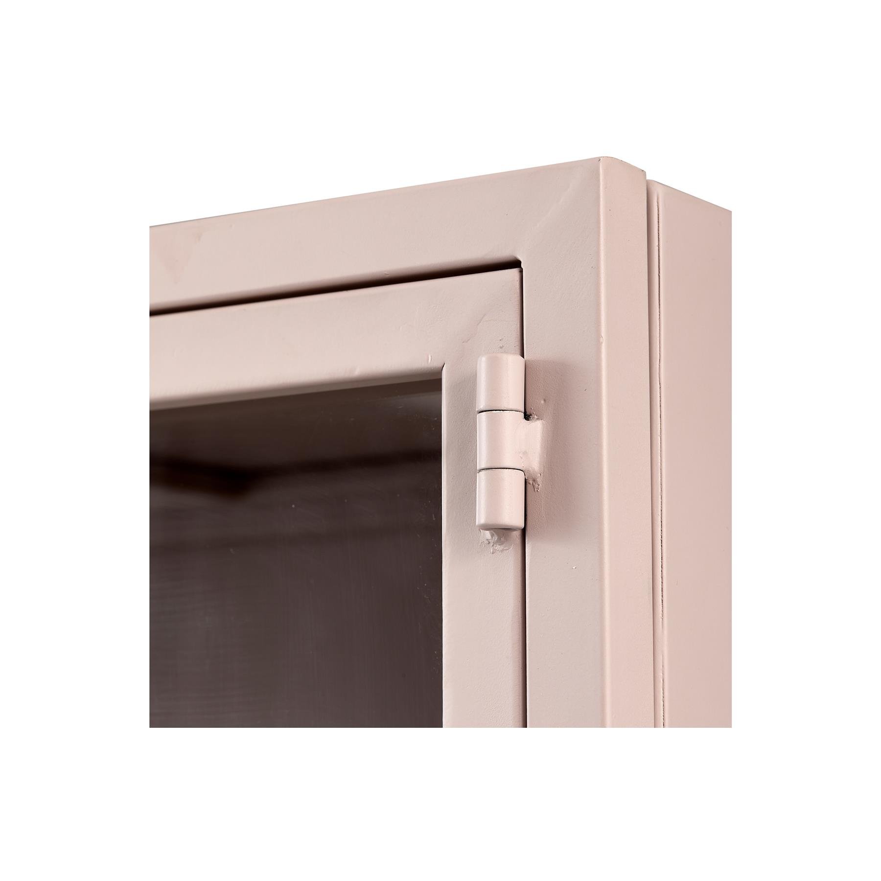 WOOOD Ronja Vitrinekast - Metaal - Soft Pink - 189x110x43