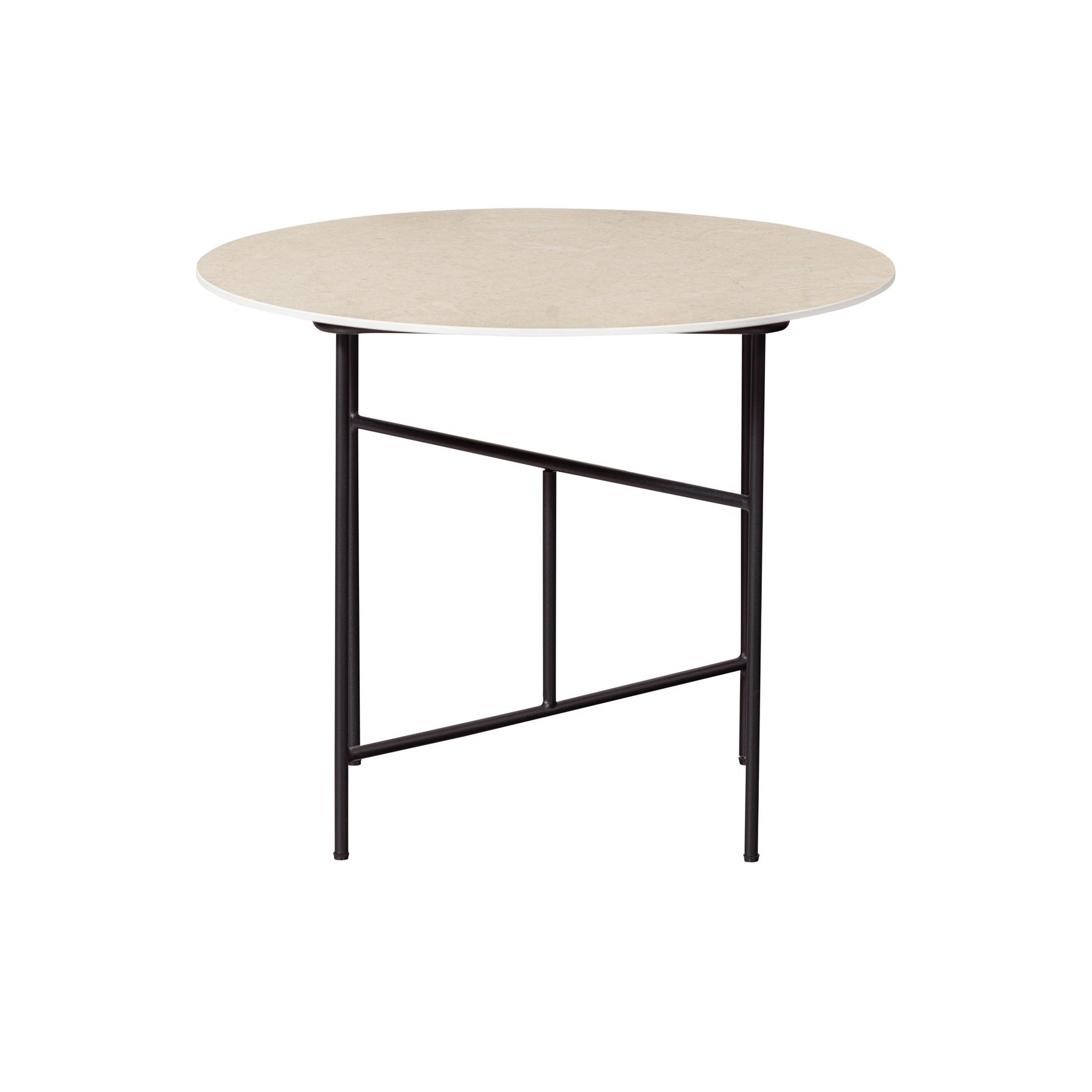 WOOOD Vida Bijzettafel - Marmeren Look - Naturel - 48x60x60
