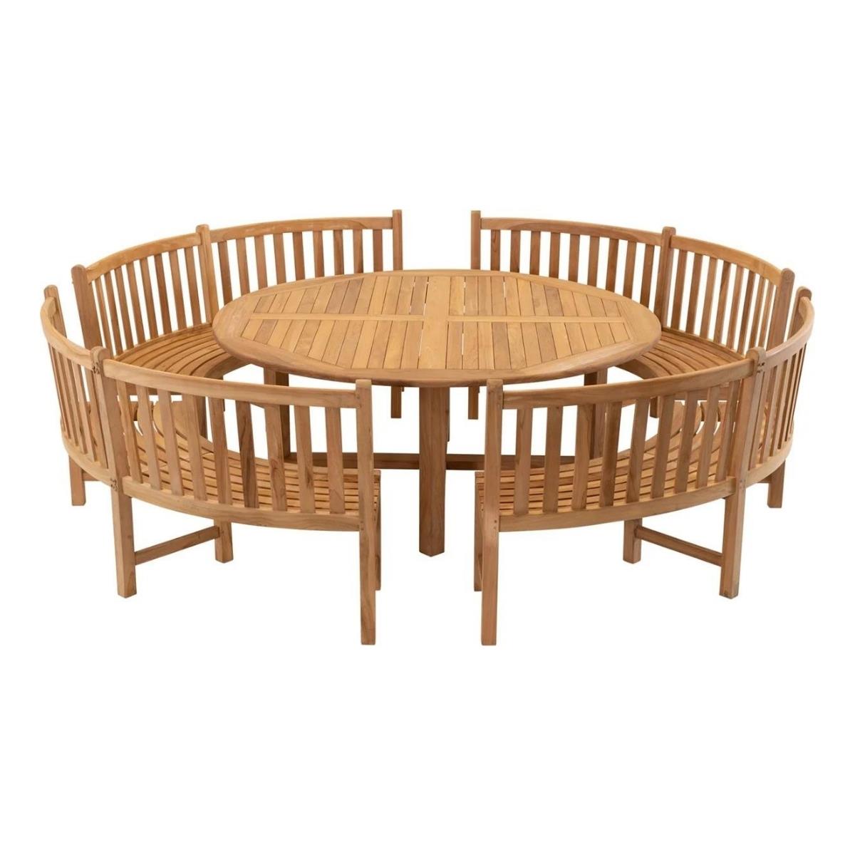 Lesli Living - Teak tafel ø180x75cm
