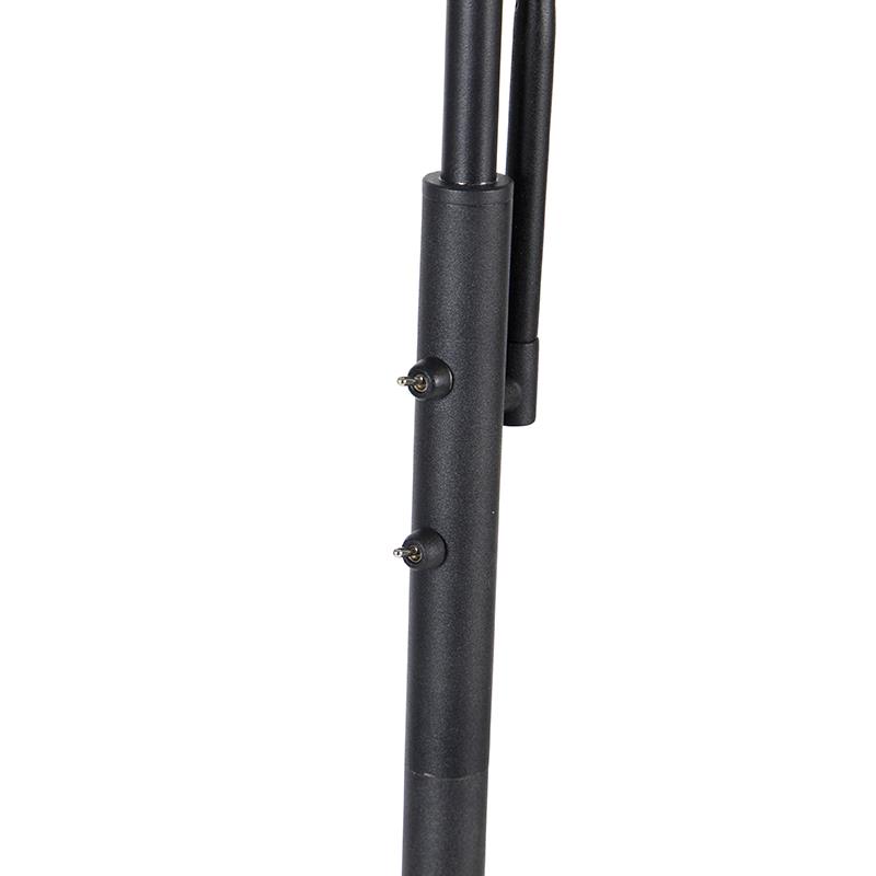 QAZQA Moderne vloerlamp zwart incl. LED dimbaar met leesarm - Strela