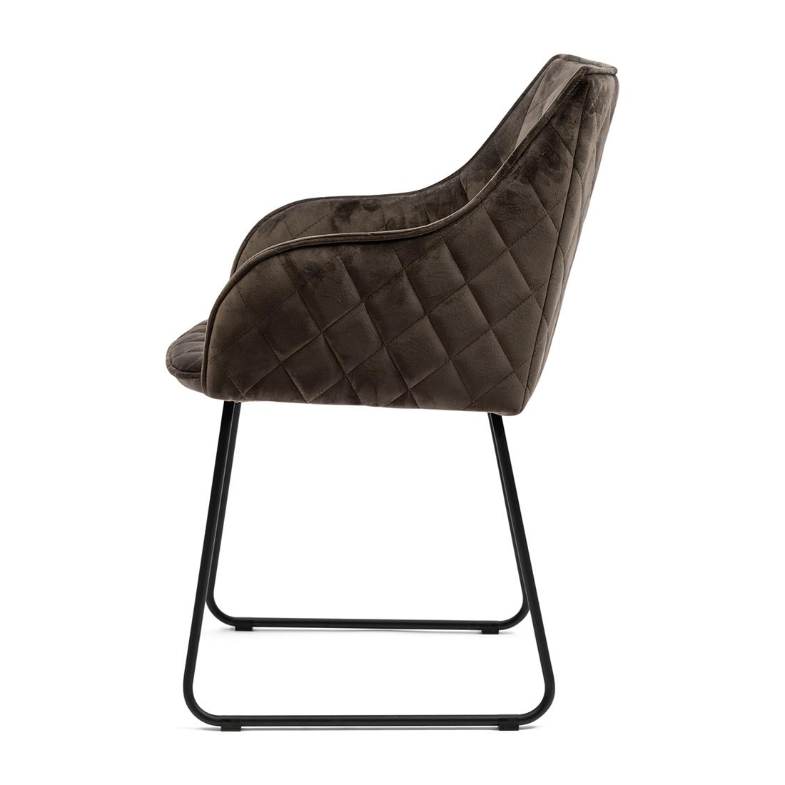 Rivièra Maison - Eetkamerstoel Frisco Drive in A90 - Anthraciet, gemaakt van Polyester en IJzer, Hoogte 83 cm