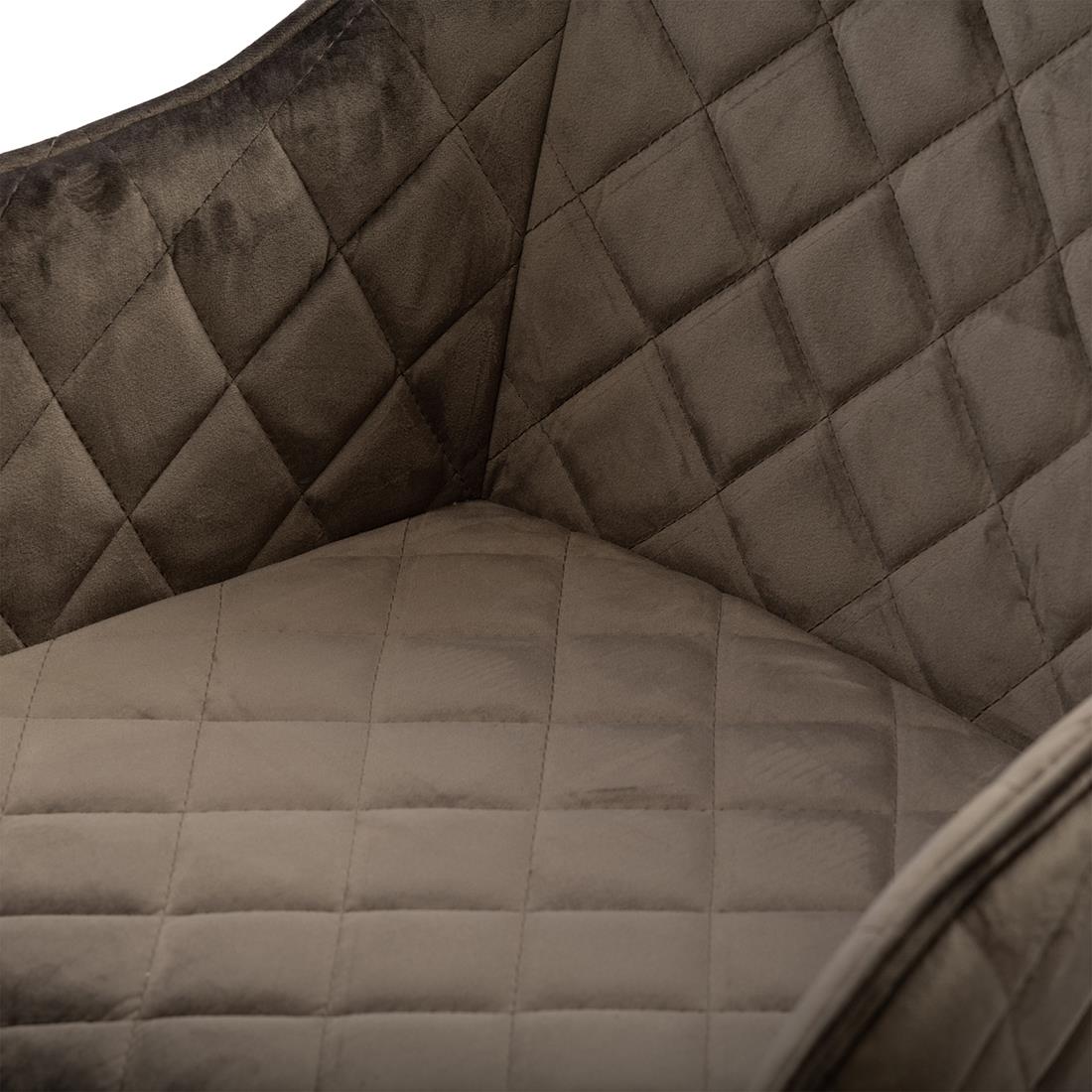 Rivièra Maison - Eetkamerstoel Frisco Drive in A90 - Anthraciet, gemaakt van Polyester en IJzer, Hoogte 83 cm