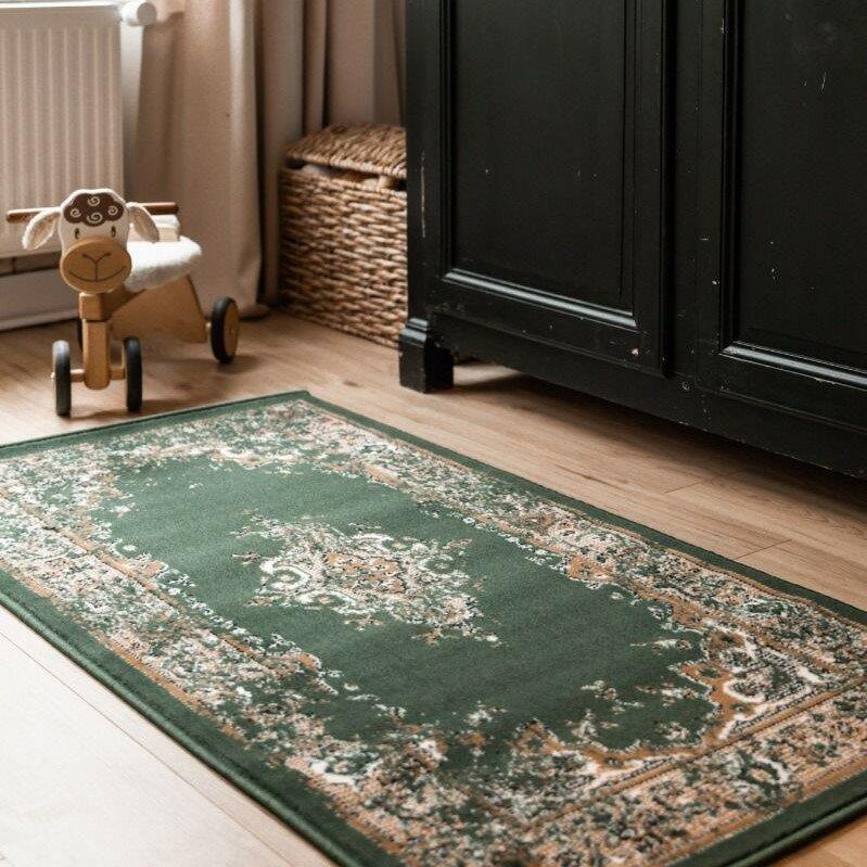 Interieur05 Vloerkleed Vintage Keshan Groen 80x150cm