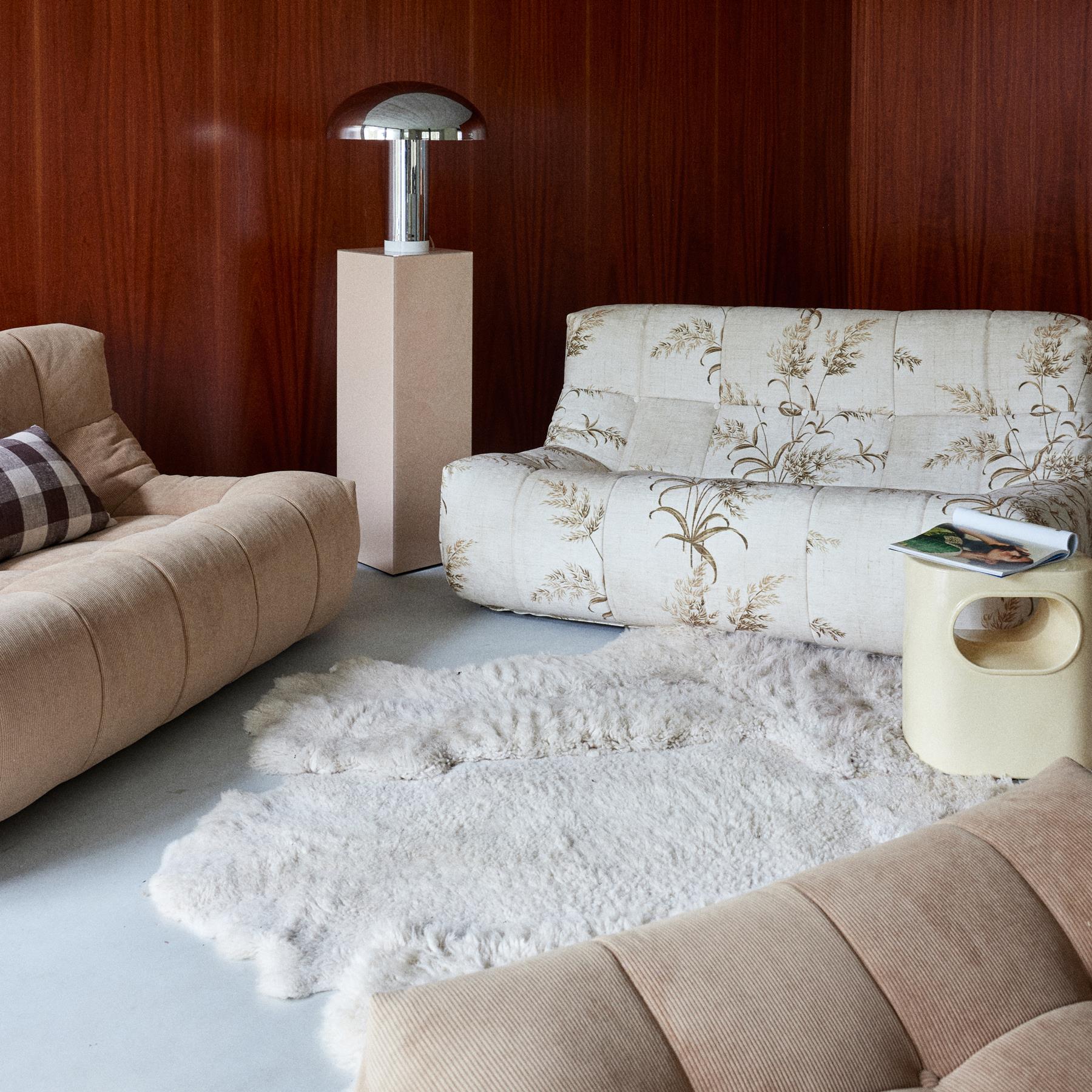 HKliving Lazy Lounge Fauteuil - Rib - Bruin