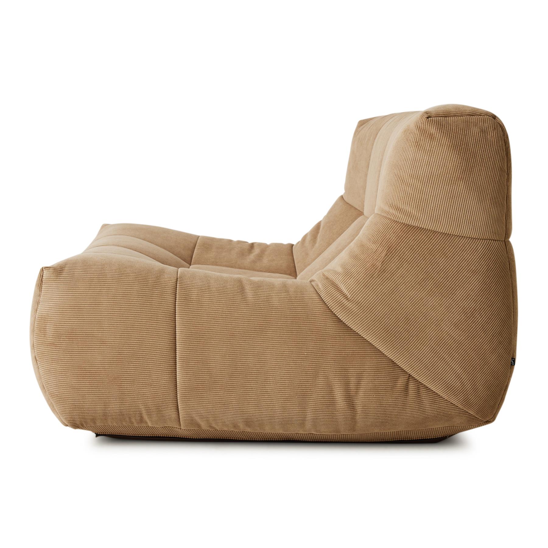 HKliving Lazy Lounge Fauteuil - Rib - Bruin