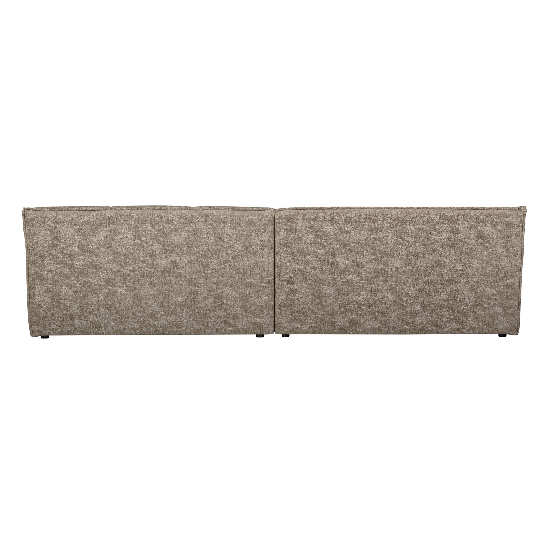 WOOOD Timor 4-Zits Bank - Polyester - Naturel Melange - 81x297x92