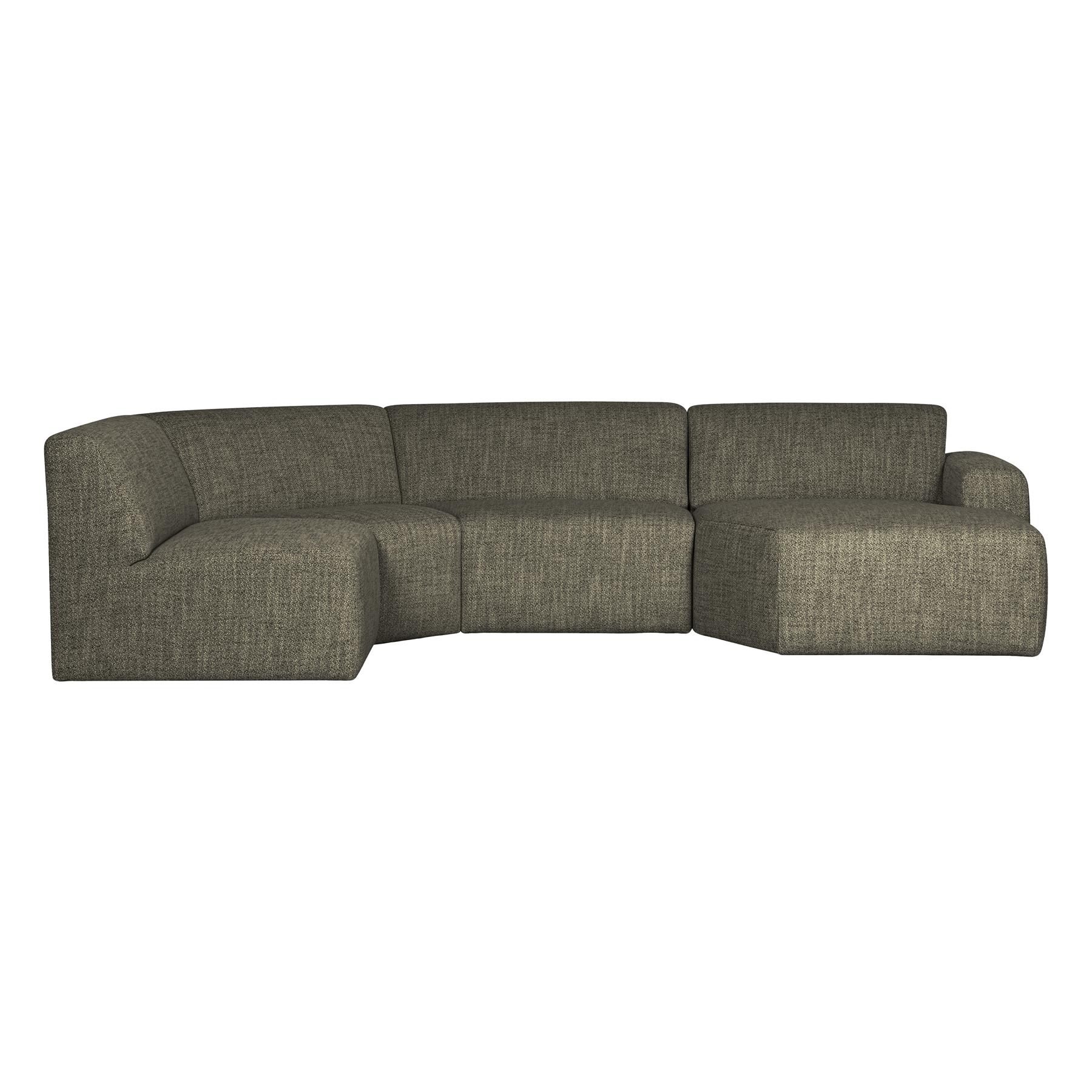 WOOOD Avelon U-Bank - Polyester - Melange - 78x315x205