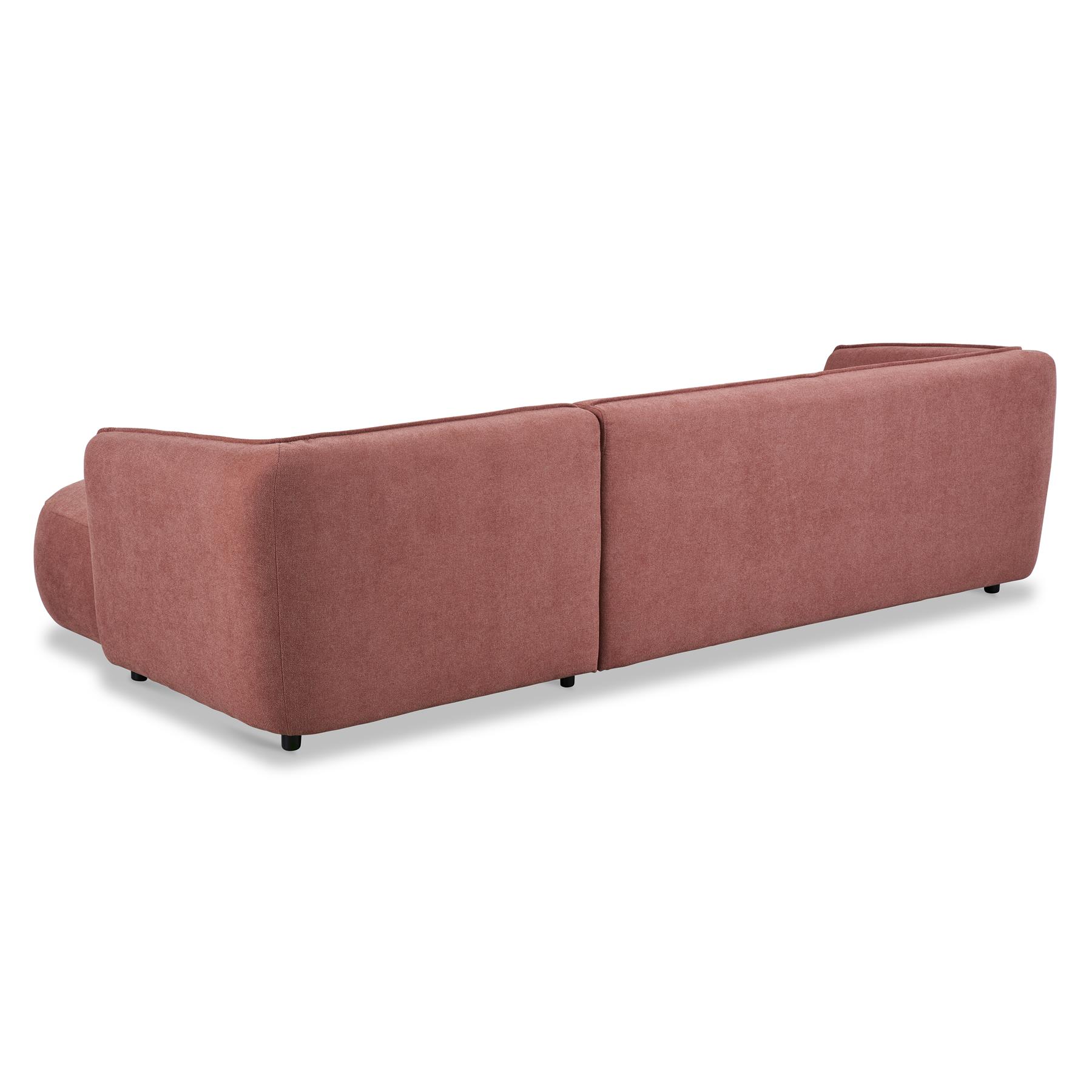 by fonQ Soft Hoekbank met Chaise Longue Rechts - Oud Roze