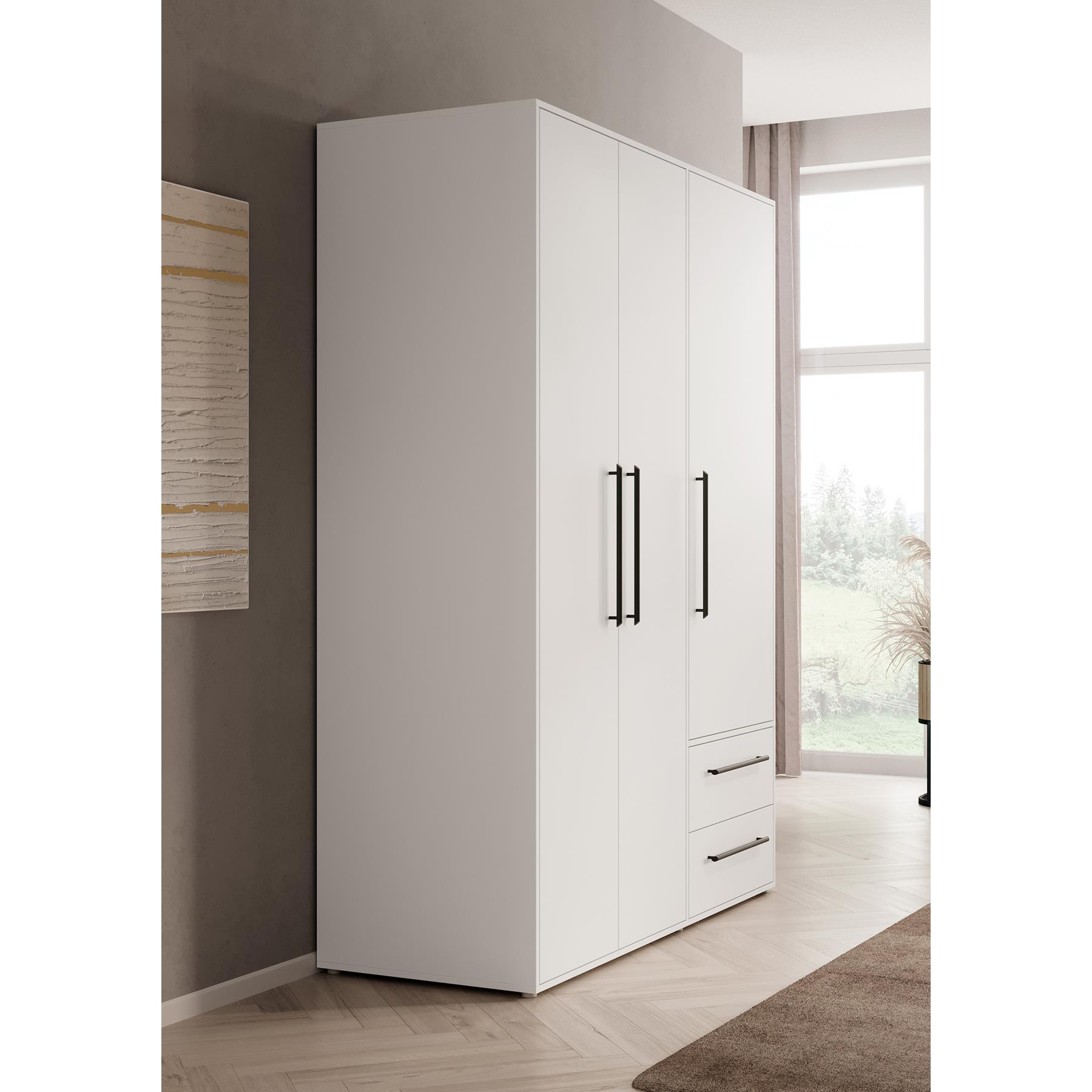Meubella Kledingkast Mayen - Wit - 145 cm