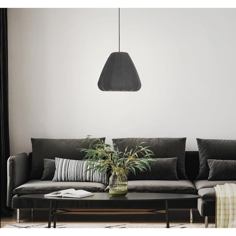 EGLO Barlaston Hanglamp - E27 - Ø 35 cm - Zwart|Grijs - Textiel