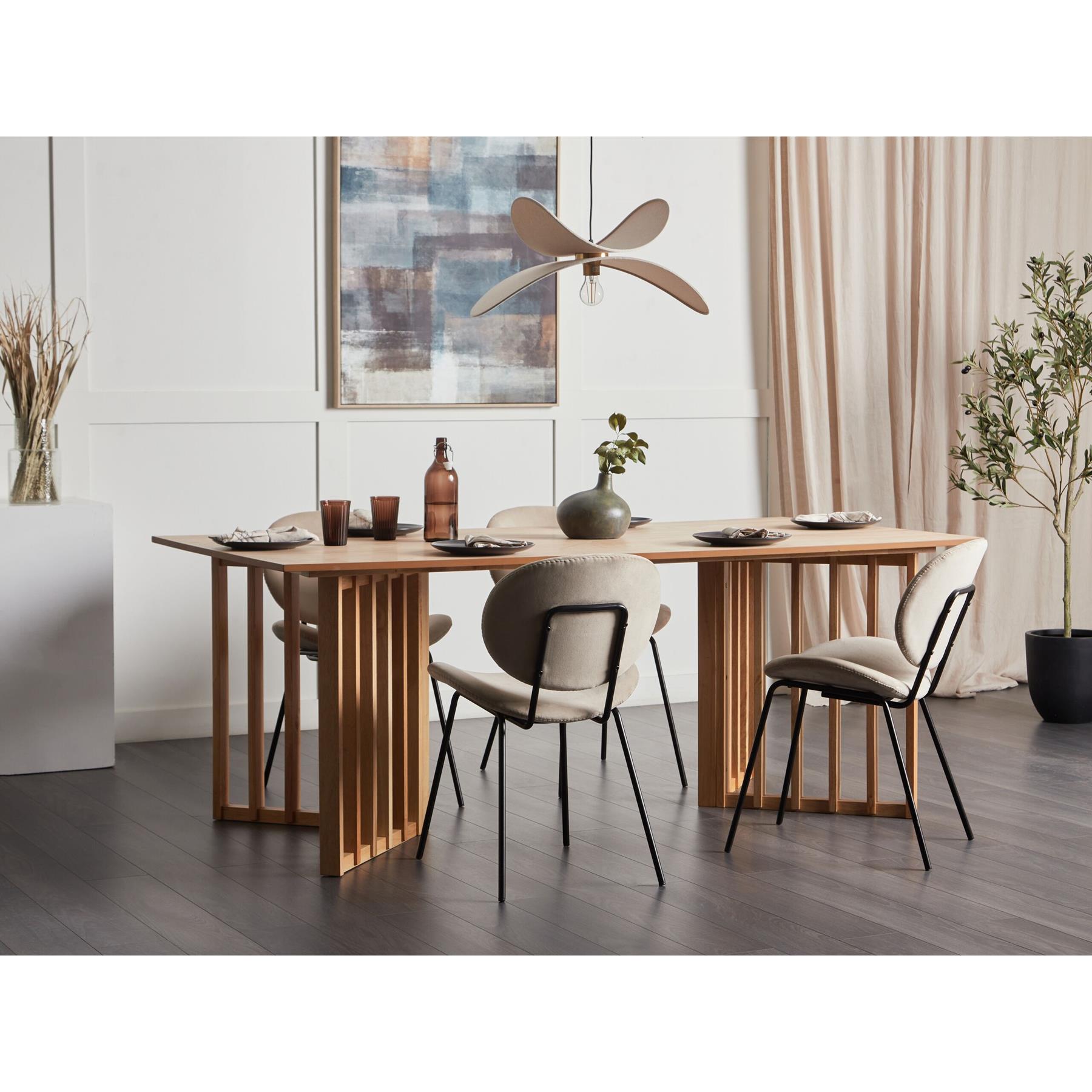 Beliani - LEANDRA - Eettafel - Lichtbruin - MDF