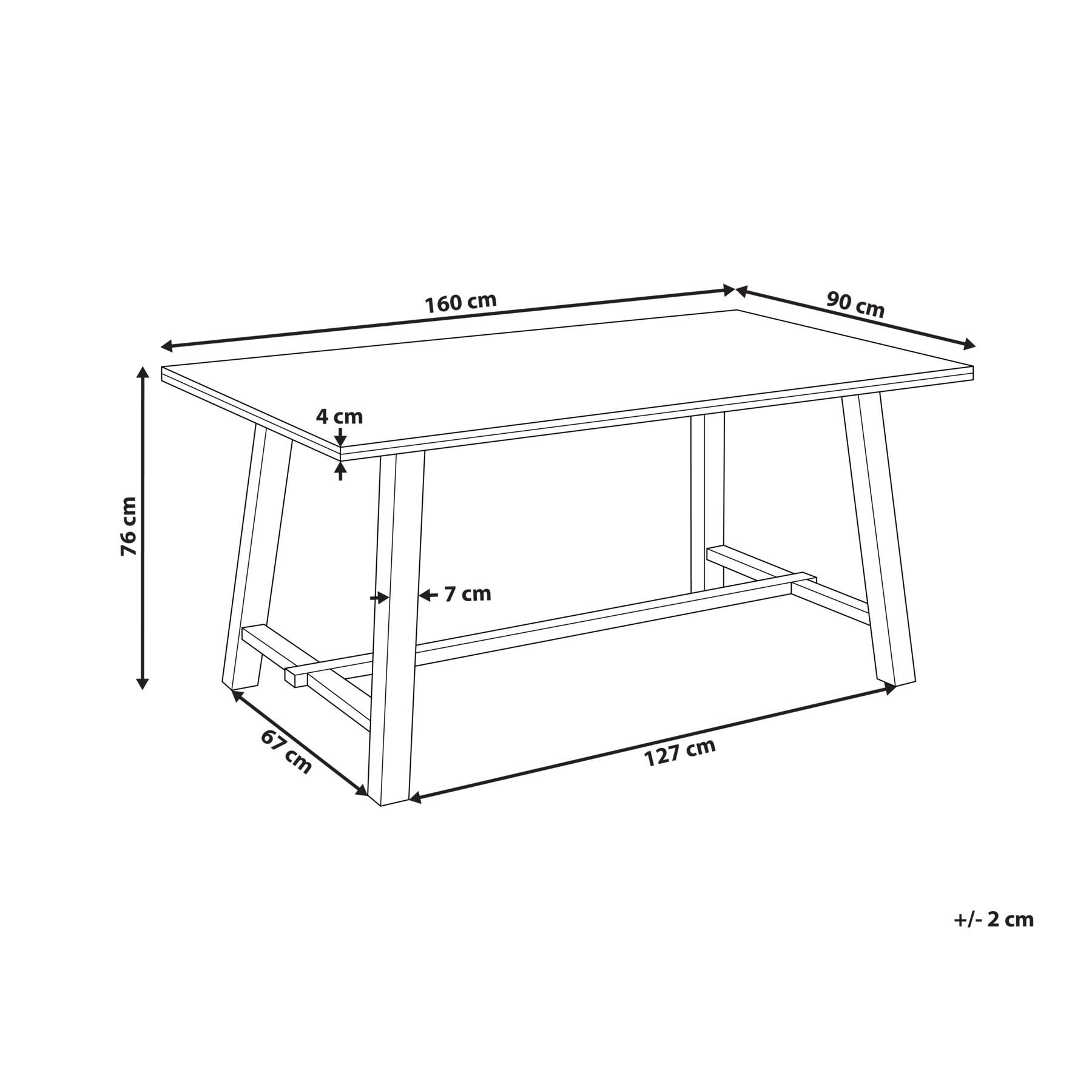 Beliani - BARNES - Eettafel - Lichthout - MDF