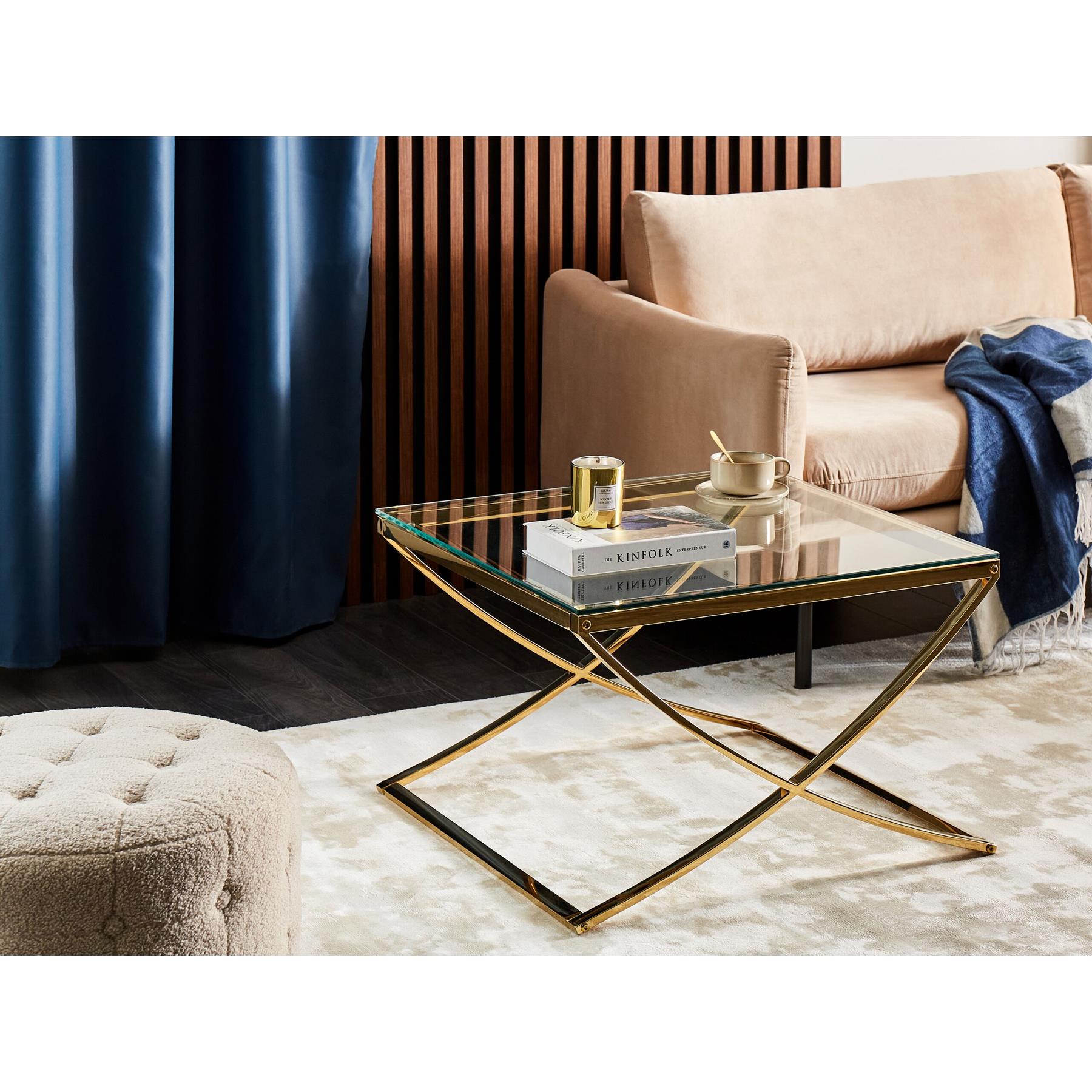 Beliani - RINGGOLD - Salontafel - Goud - Glas