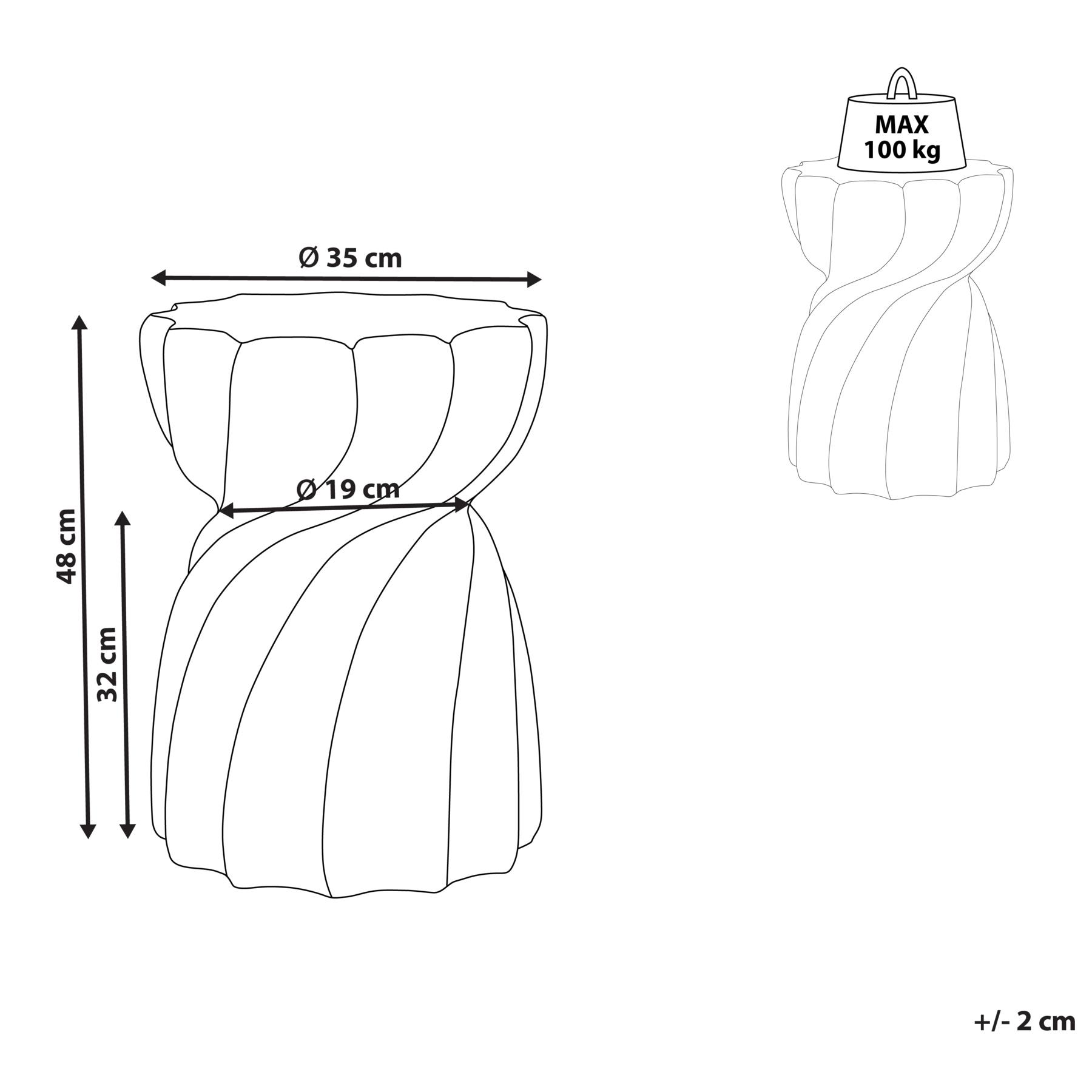 Beliani - ALGUA - Bijzettafel - Grijs - Lichtbeton