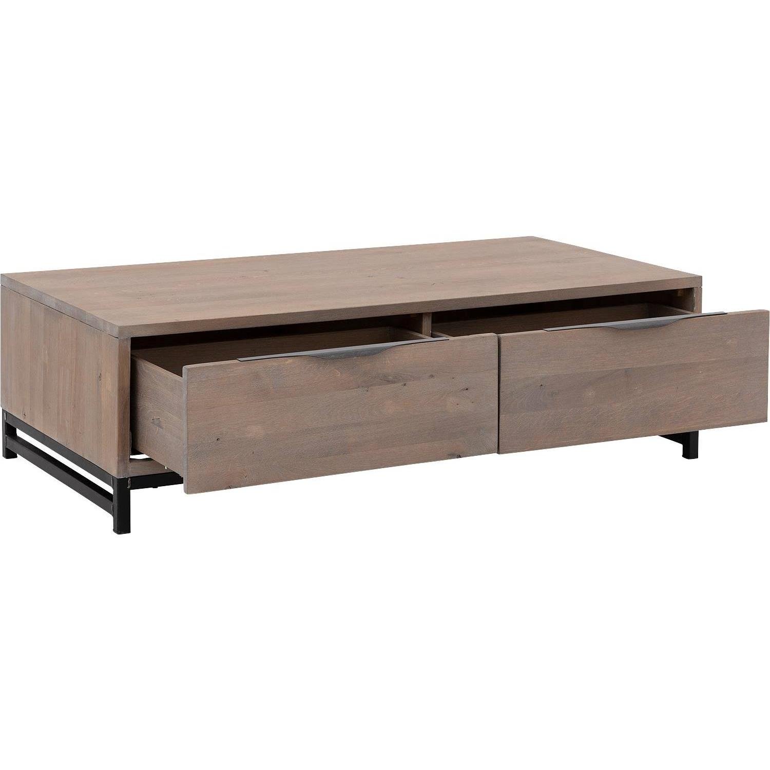 Goossens Salontafel Max in Eiken olie geborsteld rogge