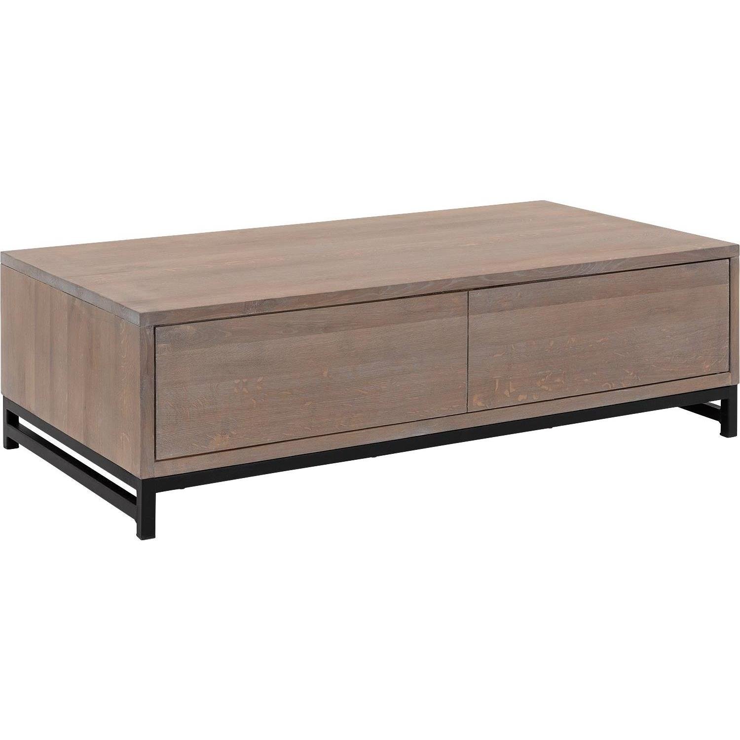 Goossens Salontafel Max in Eiken olie geborsteld rogge