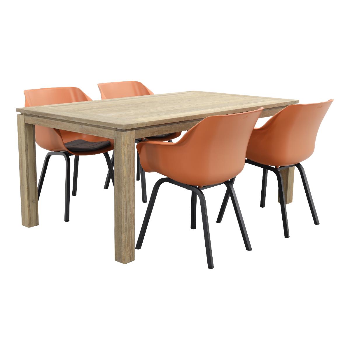 Hartman Sophie Element Terra|Rome grey 170 cm. tuinset - 5-delig