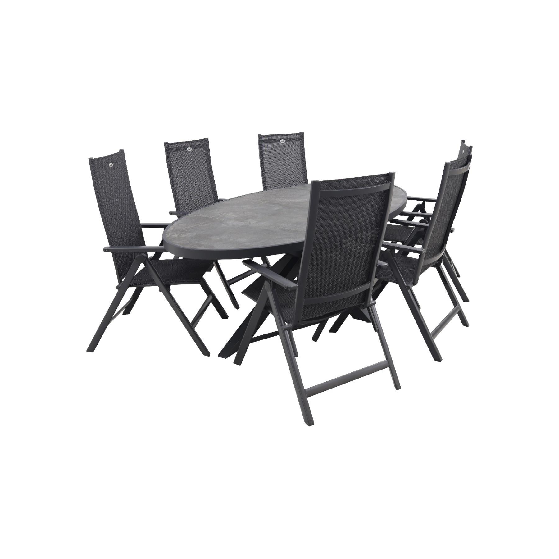 Hartman Napoli|Silva 240x115 cm. ovale tuinset - verstelbaar