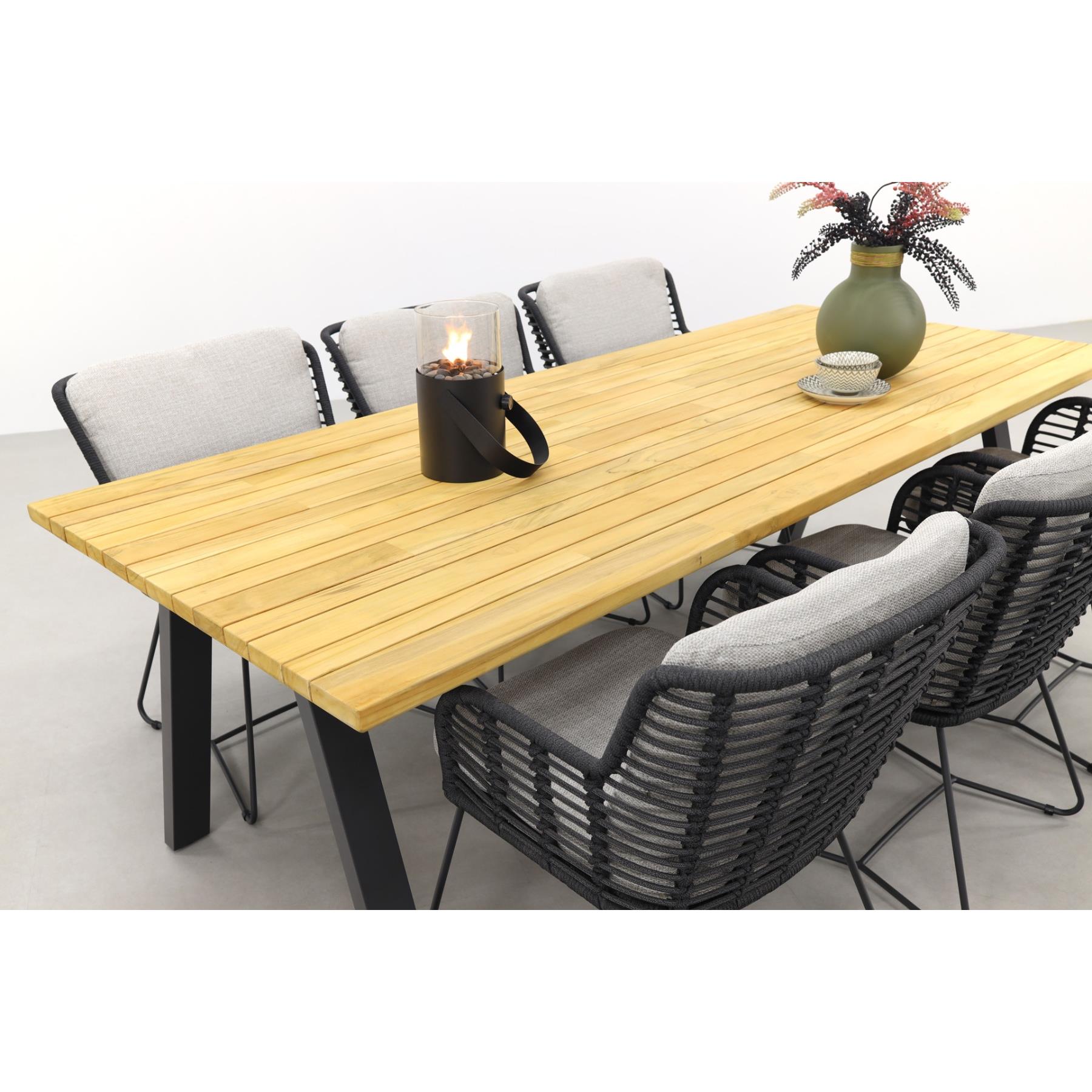 4 Seasons Fabrice Antraciet|Ambassador 240x100 cm. tuinset - 7 delig