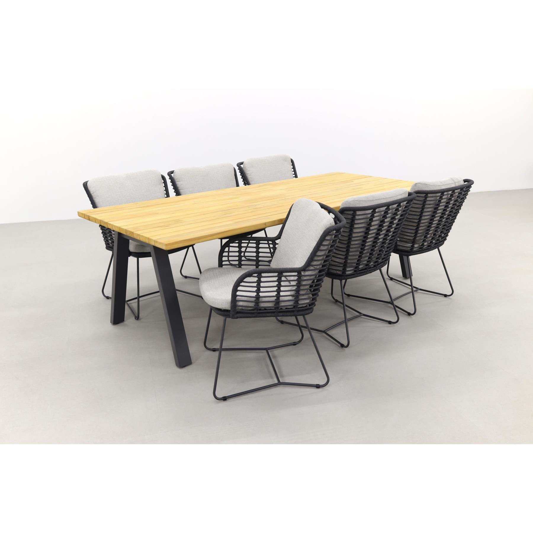 4 Seasons Fabrice Antraciet|Ambassador 240x100 cm. tuinset - 7 delig