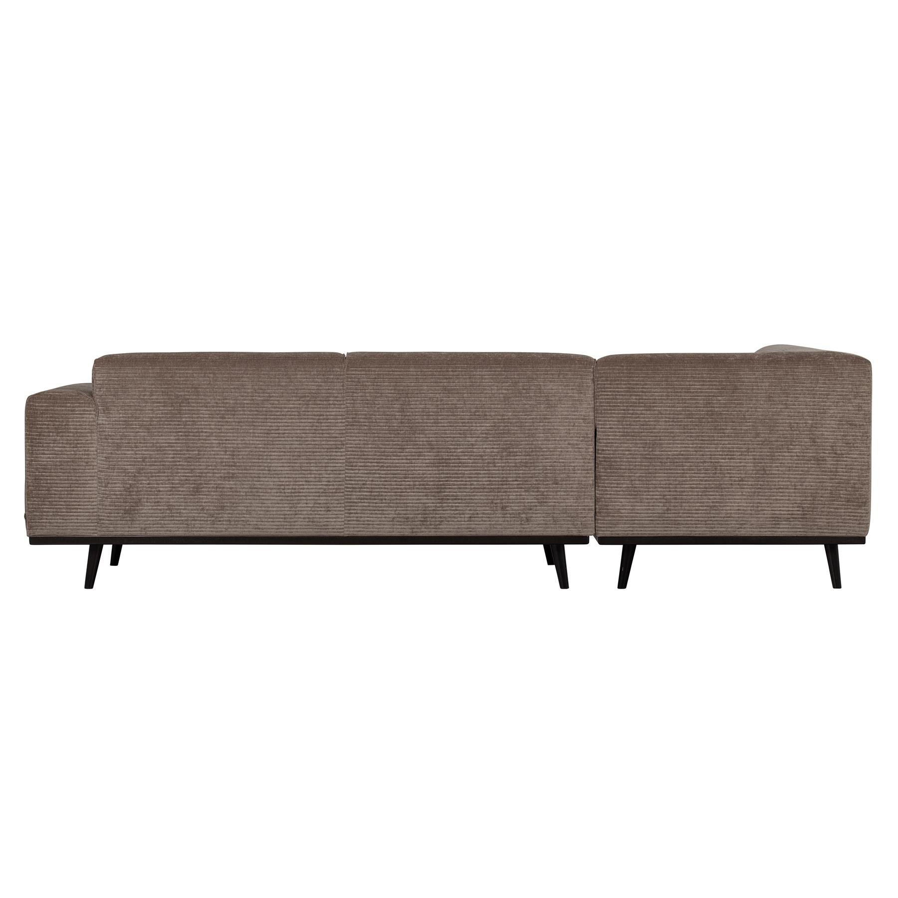 BePureHome Statement Hoekbank Links - Rib - Taupe
