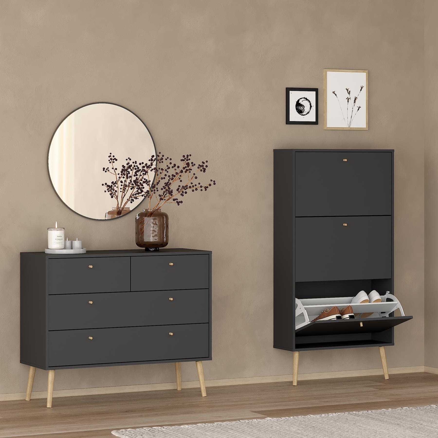 by fonQ basic Billy Schoenenkast - Antraciet