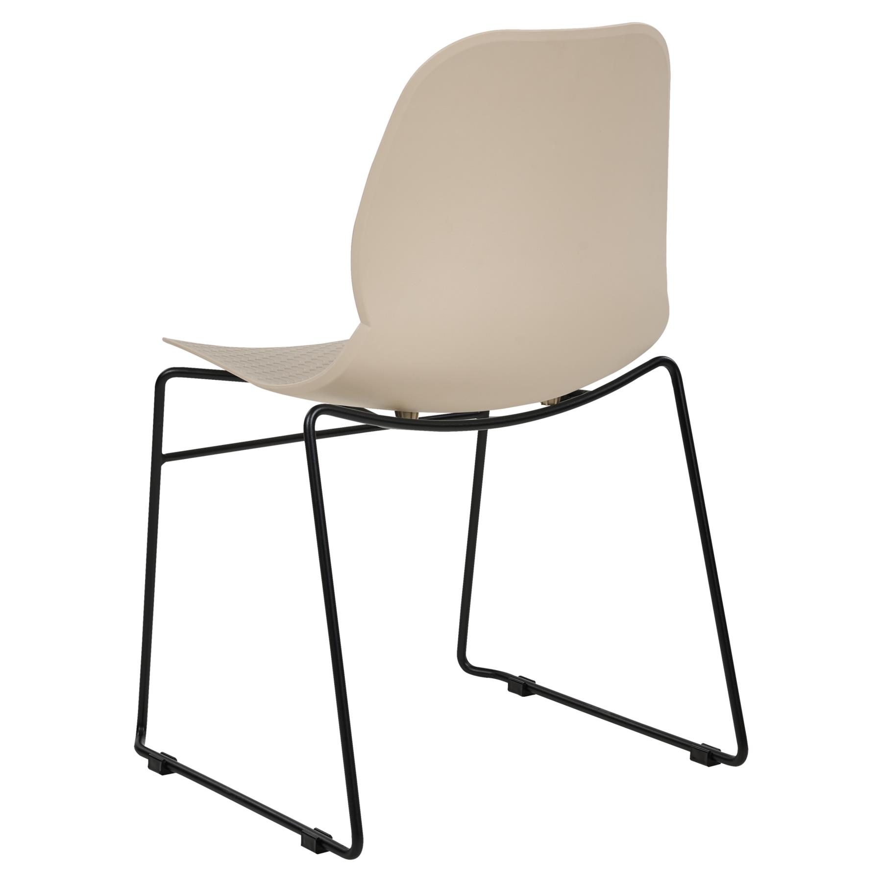 Beliani - PANORA - Eetkamerstoel set van 4 - Beige - Plastic
