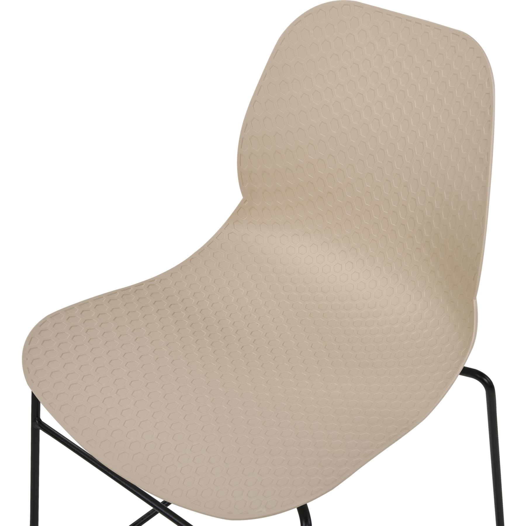 Beliani - PANORA - Eetkamerstoel set van 4 - Beige - Plastic