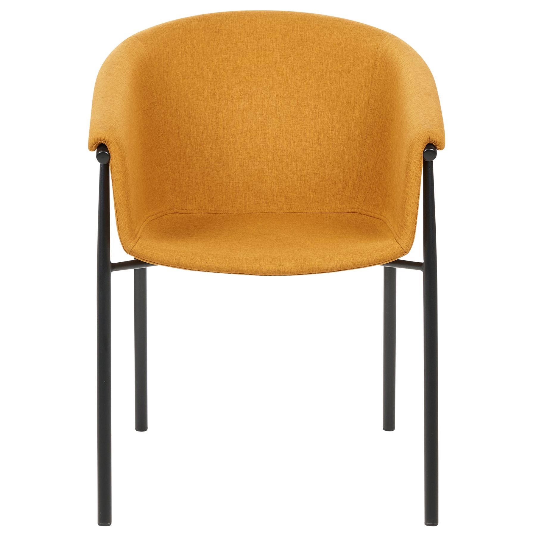 Beliani - AMES - Eetkamerstoel set van 2 - Oranje - Polyester