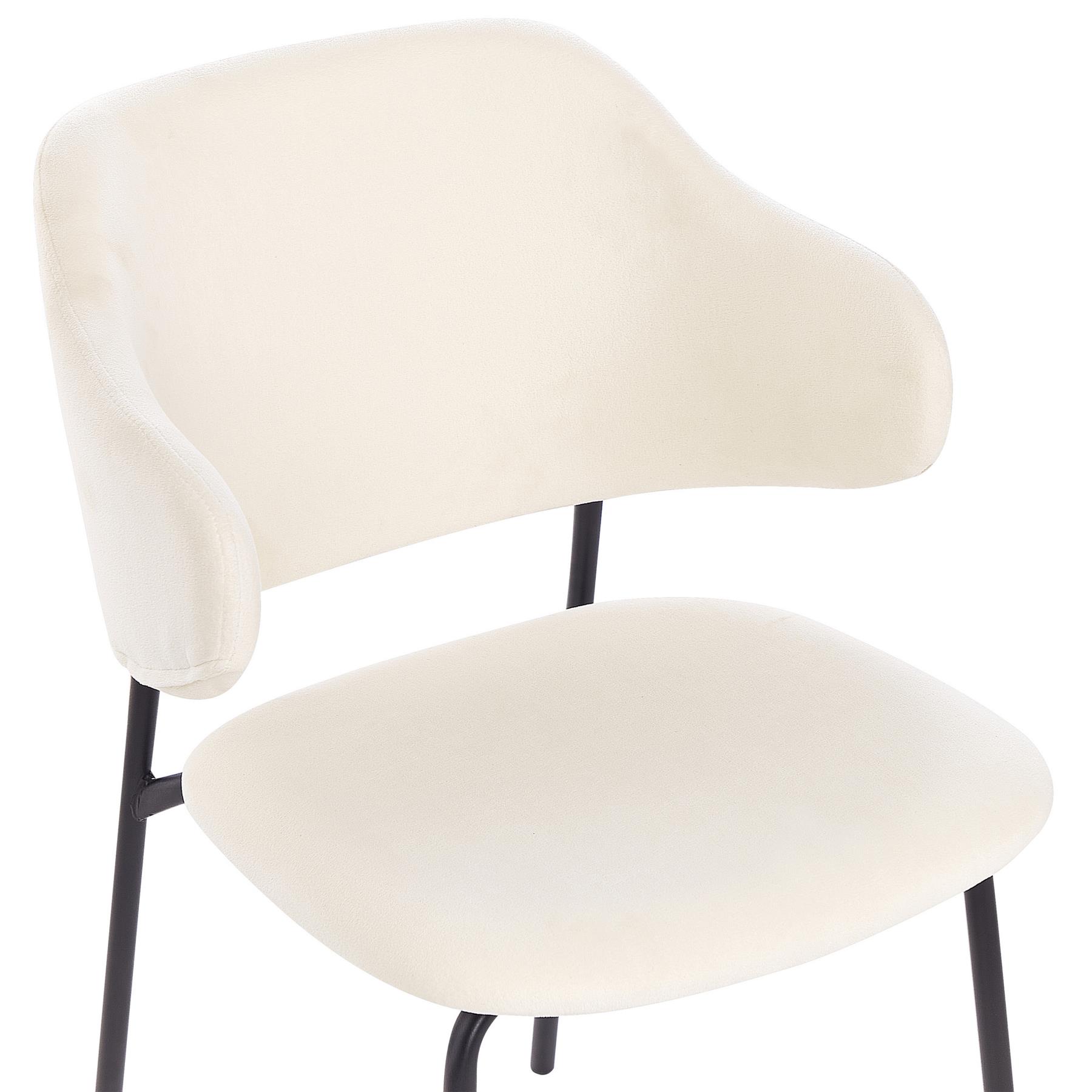 Beliani - KENAI - Eetkamerstoel set van 2 - Crème - Polyester