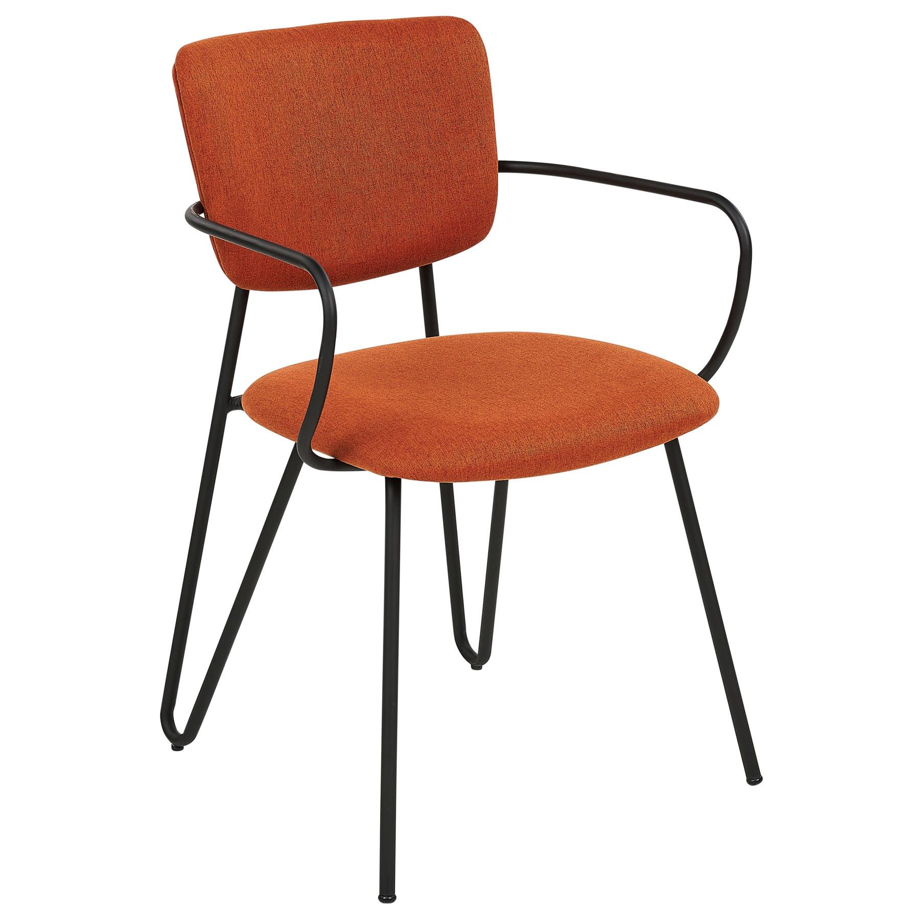 Beliani - ELKO - Eetkamerstoel set van 2 - Oranje - Polyester