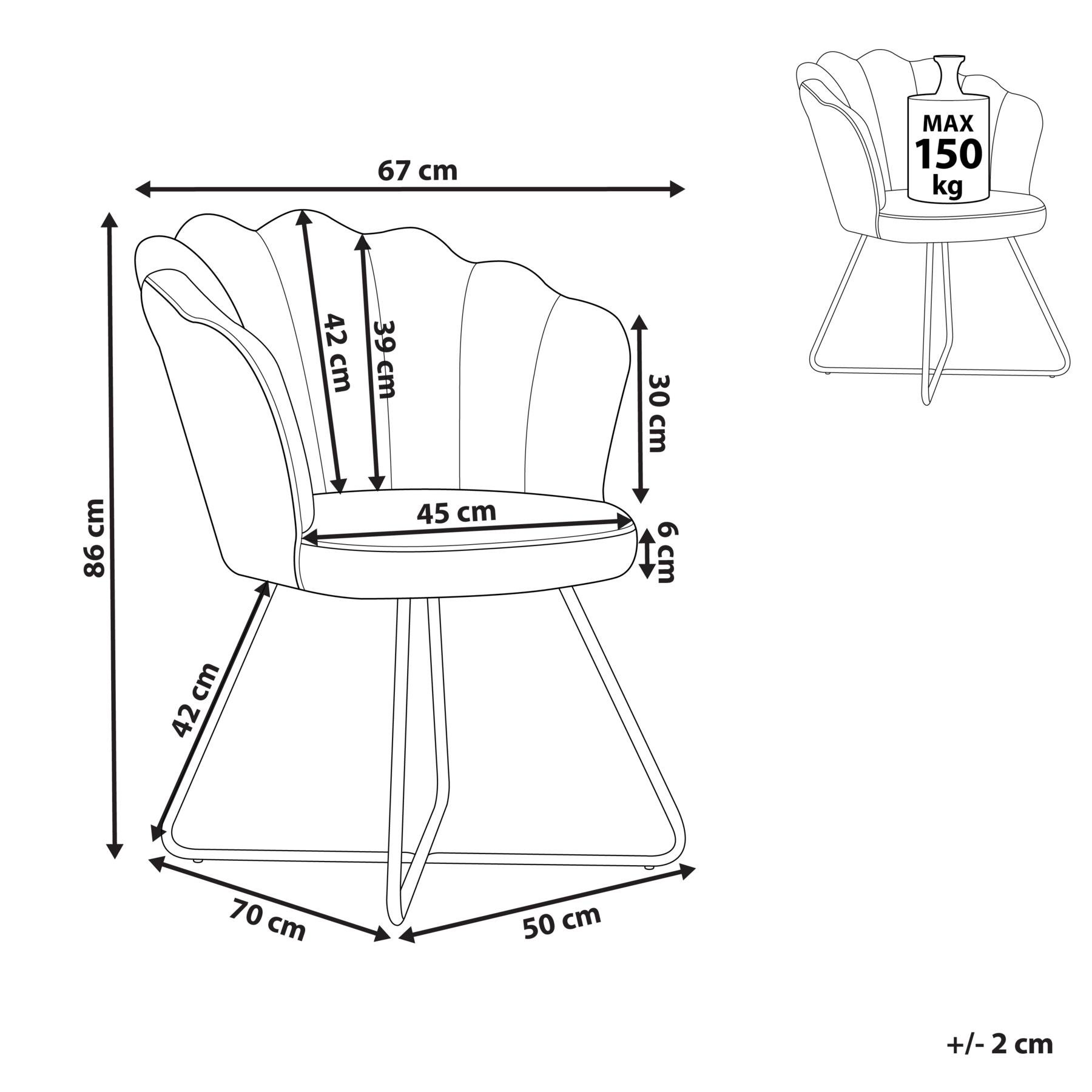 Beliani - LOVELOCK - Fauteuil - Zwart - Fluweel
